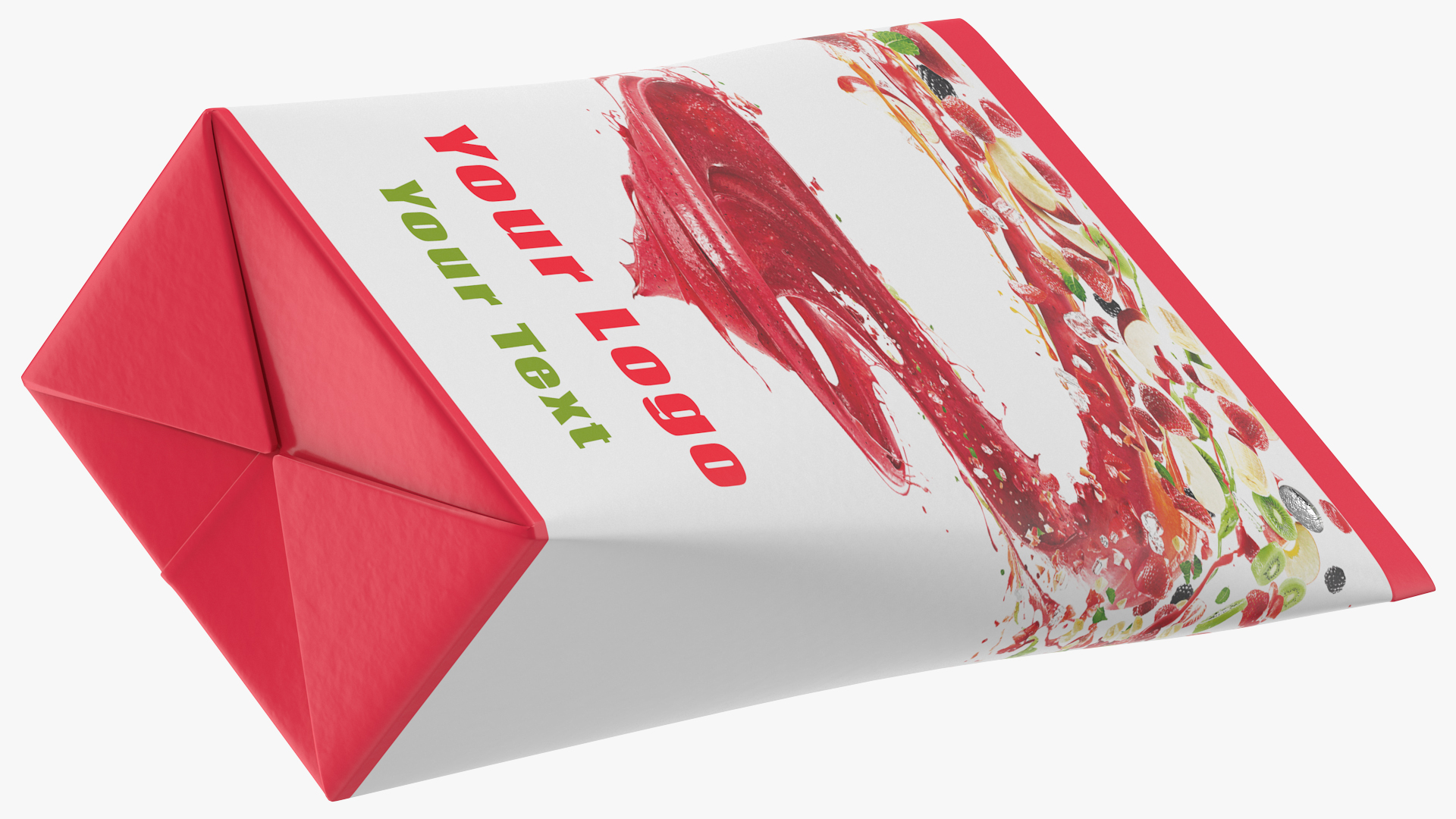 3D model Aseptic Packaging For Triangular Liquid Fruit