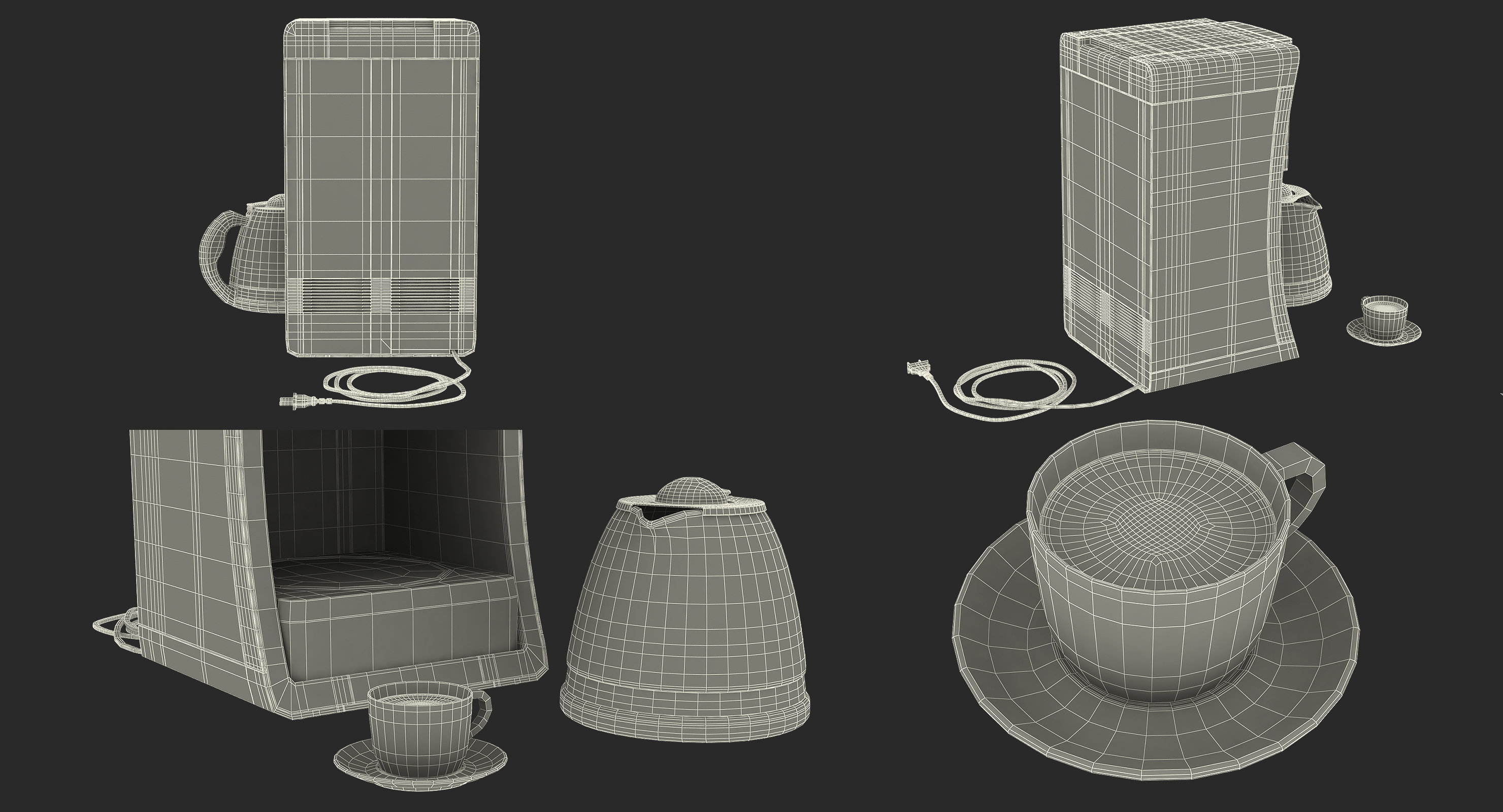 3D Coffee Maker with Cup