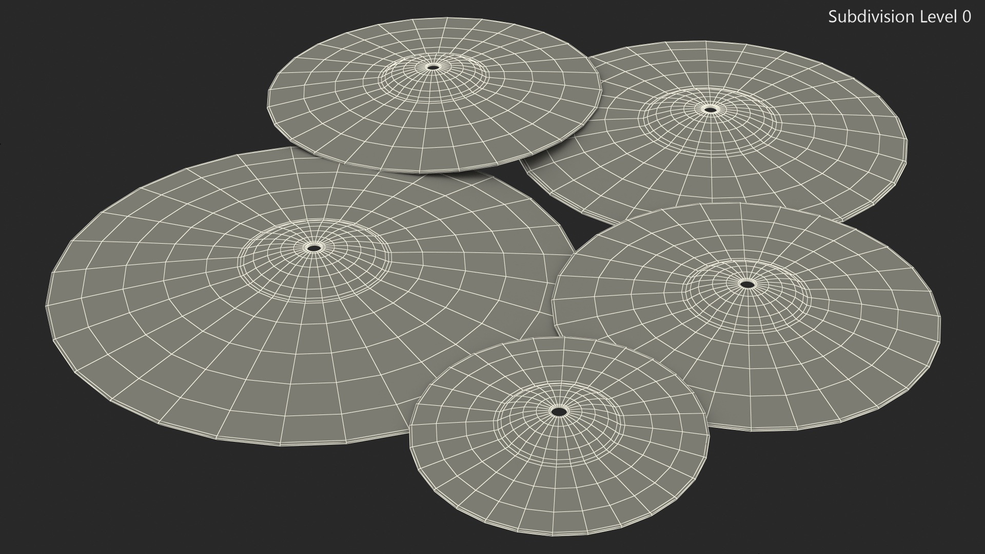 3D Brass Cymbal Set