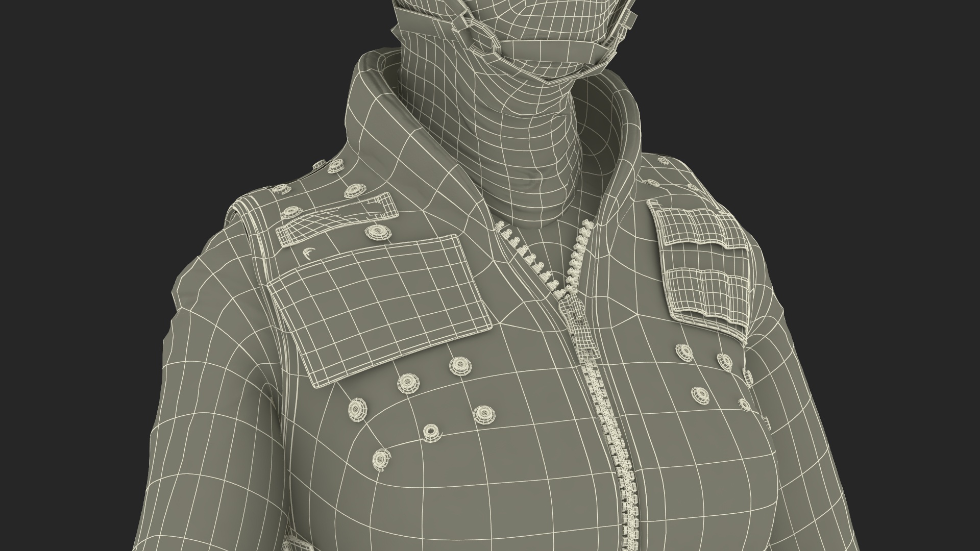 3D Tactical Police Officer Woman with Handgun Rigged for Cinema 4D model