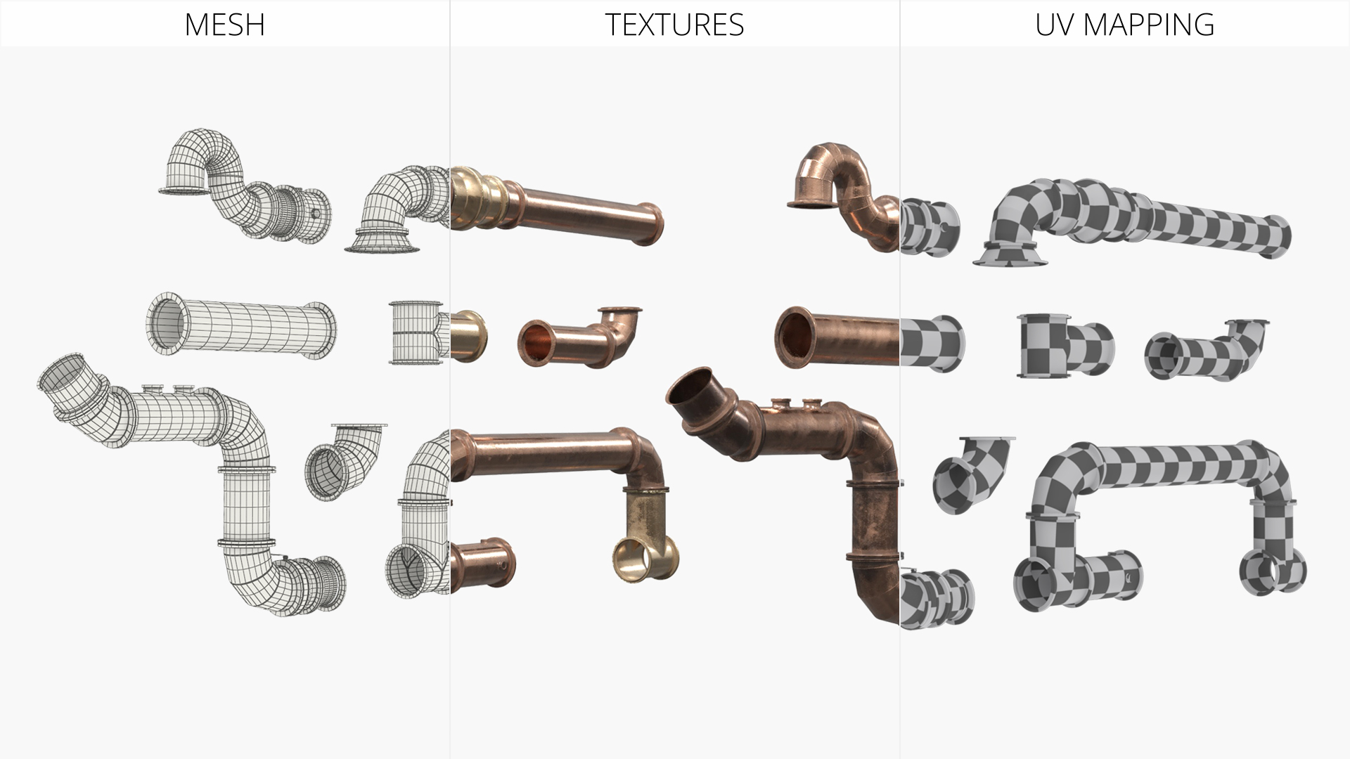 Industrial Copper Plumbing Pipe Set, view 11