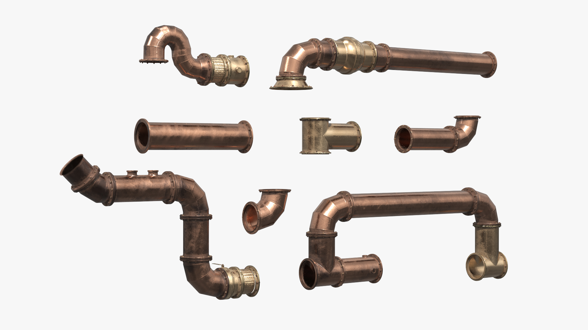 Industrial Copper Plumbing Pipe Set, view 4