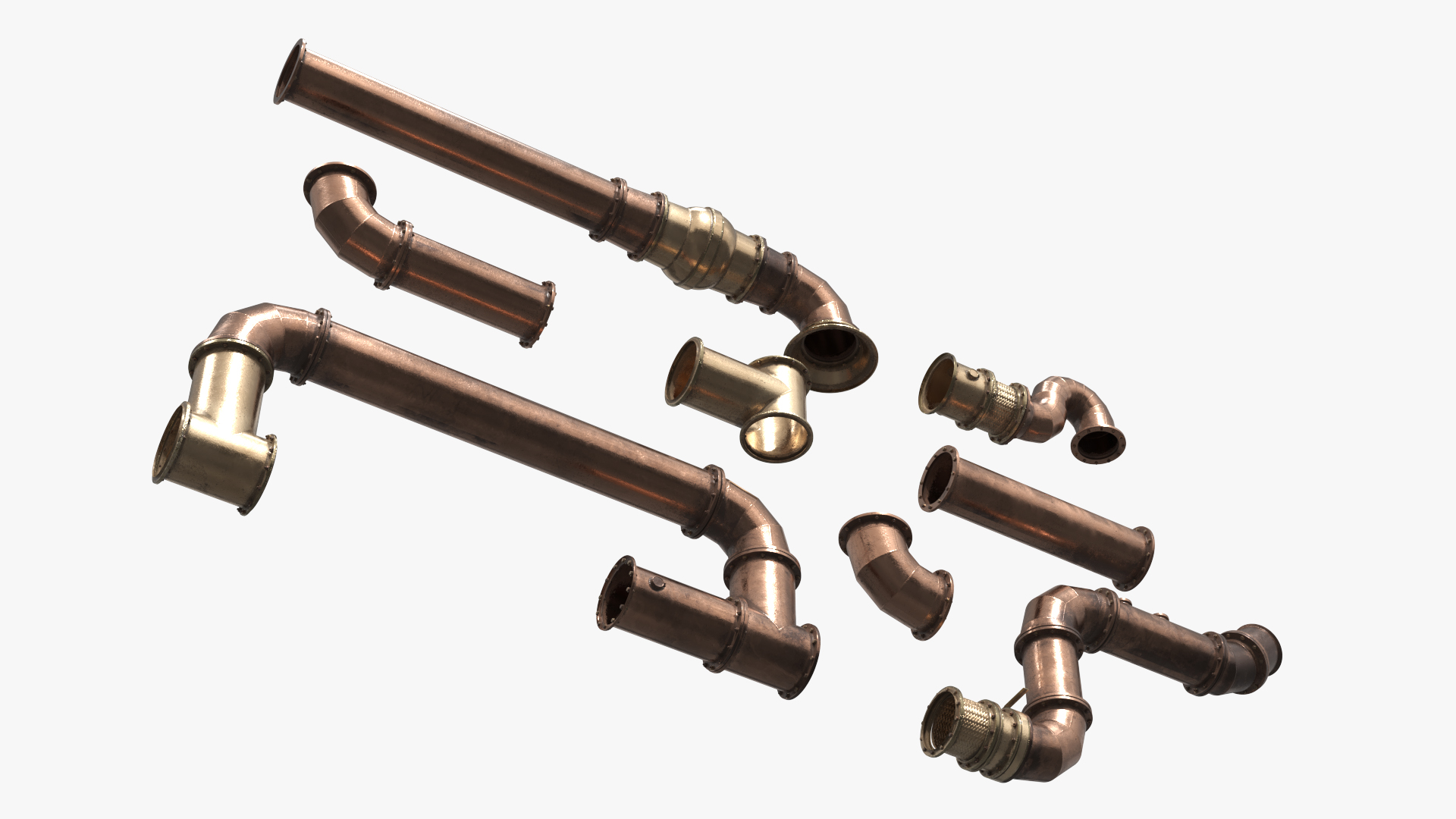 Industrial Copper Plumbing Pipe Set, view 6