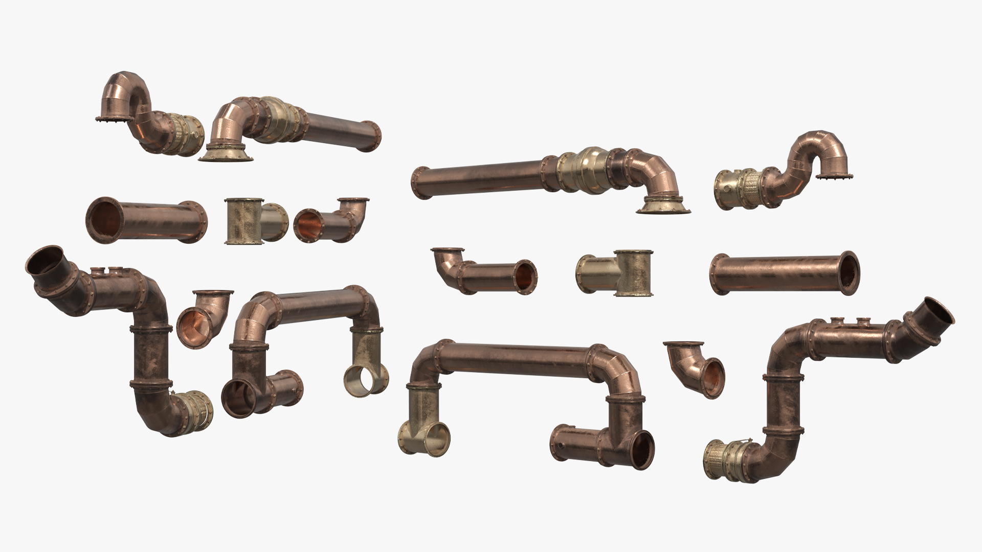 Industrial Copper Plumbing Pipe Set, view 3