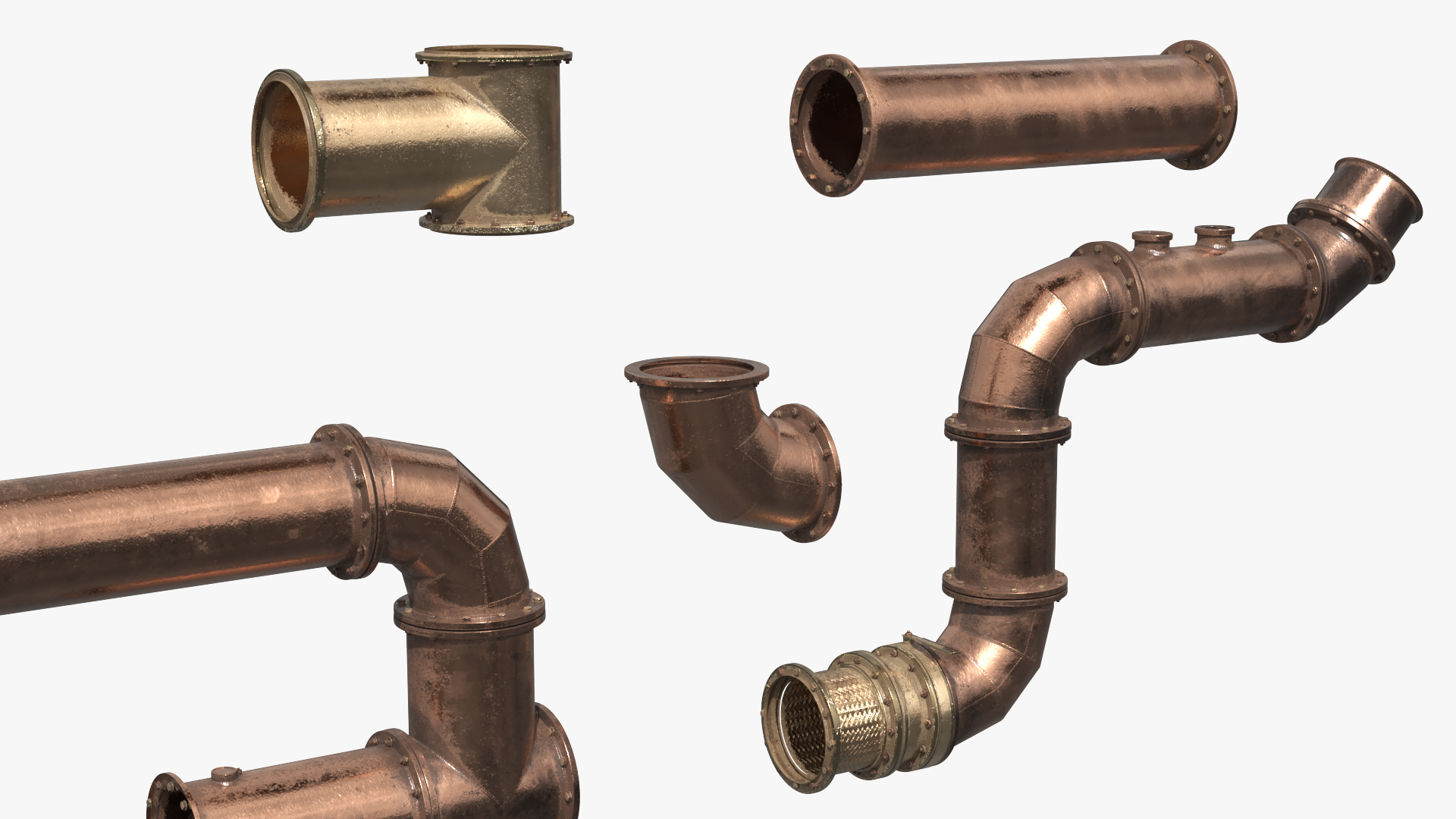 Industrial Copper Plumbing Pipe Set, view 7