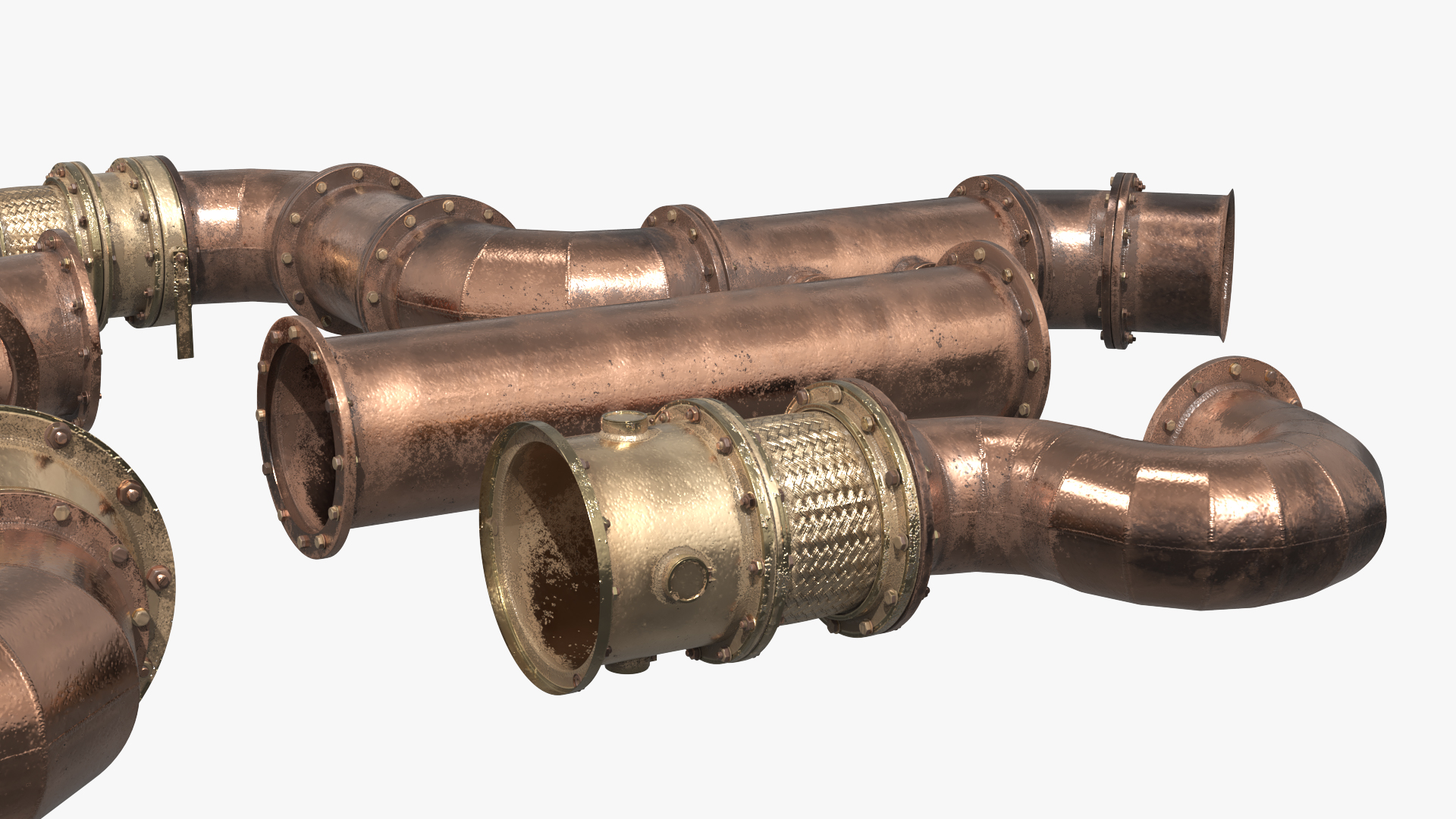Industrial Copper Plumbing Pipe Set, view 10