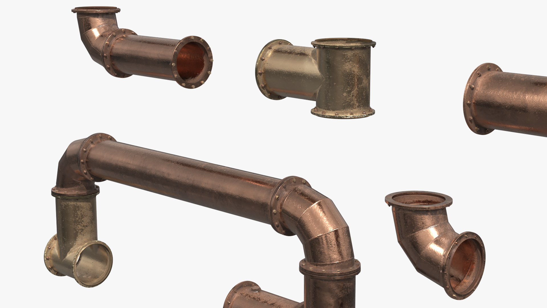 Industrial Copper Plumbing Pipe Set, view 8