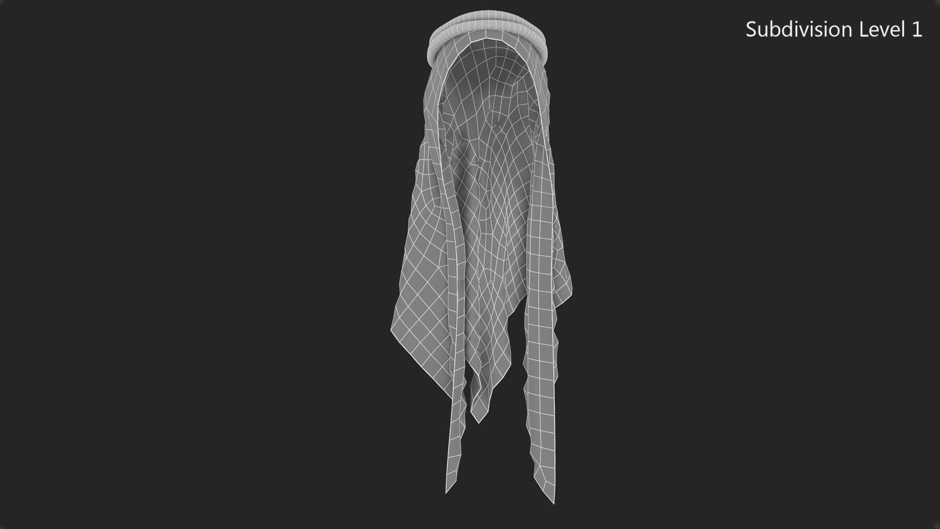 3D Green Traditional Arabic Hat model