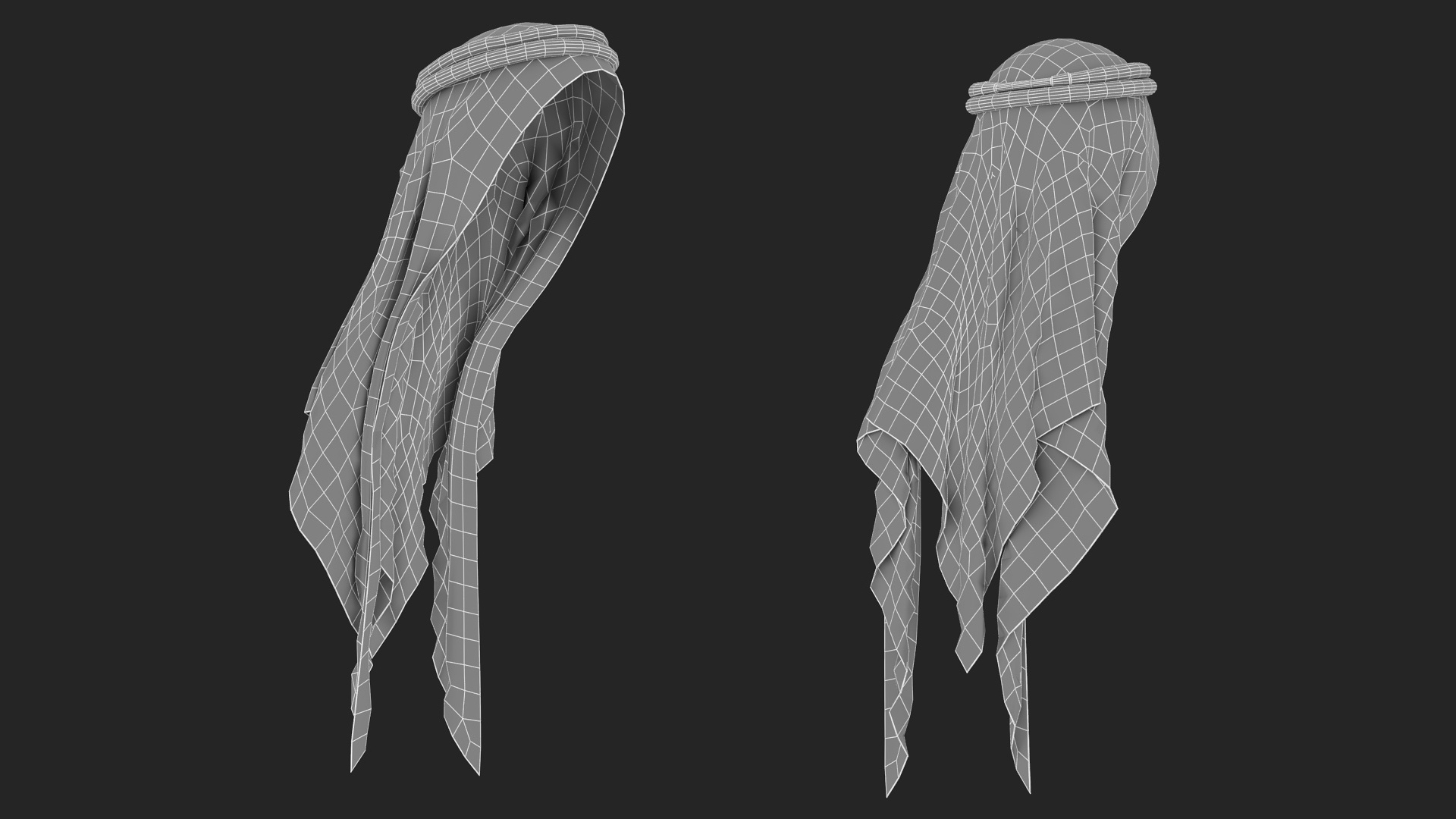 3D Green Traditional Arabic Hat model