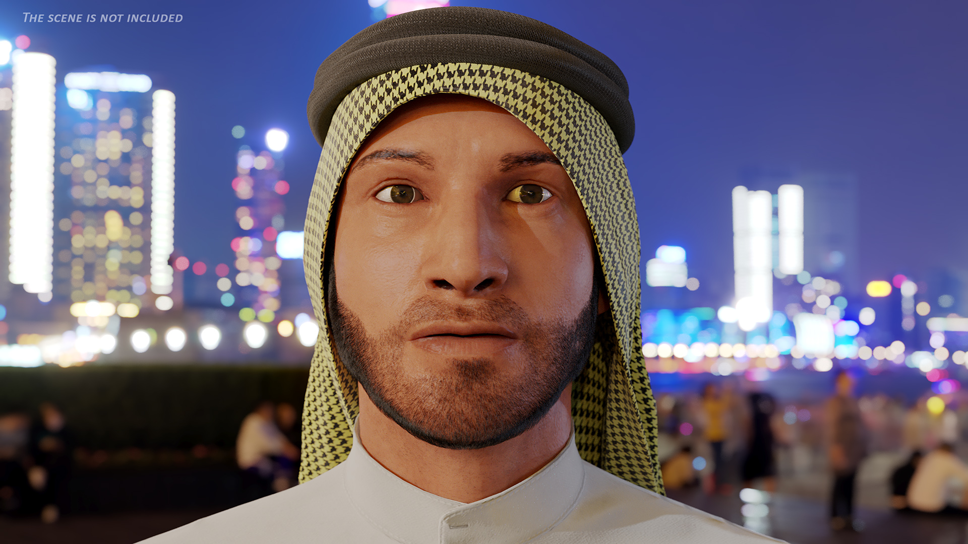 3D Green Traditional Arabic Hat model