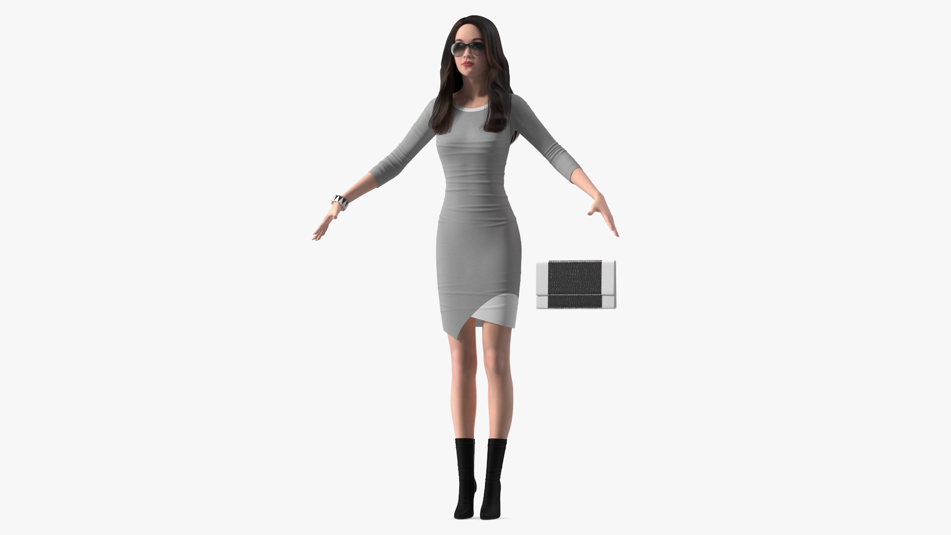3D model Chinese Woman T-pose