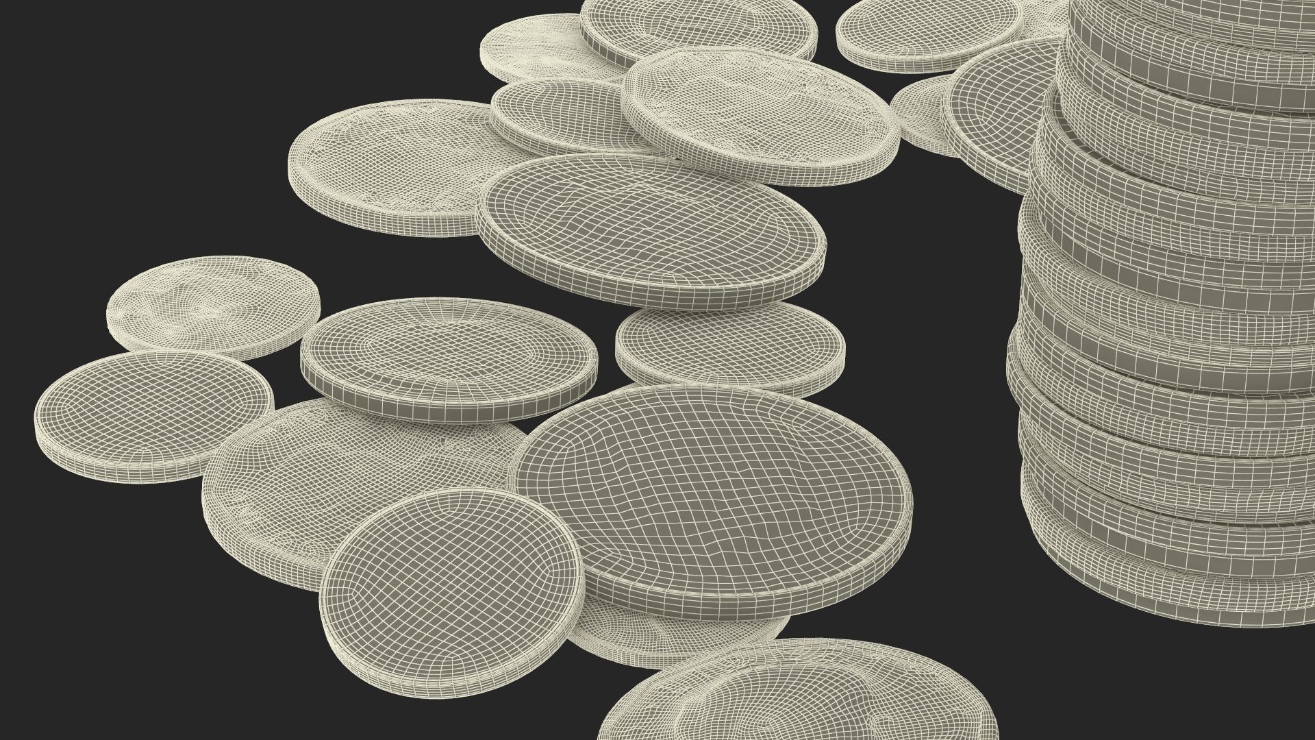 3D Percentage Arrow Graph with Coins model