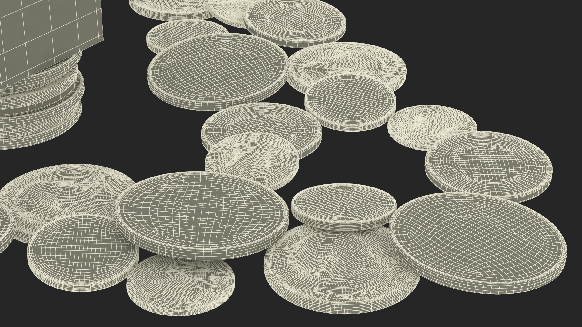 3D Percentage Arrow Graph with Coins model