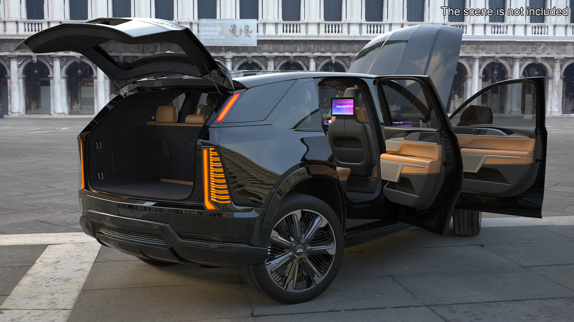3D Cadillac Escalade IQ 2025 EV Black Raven Rigged for Maya