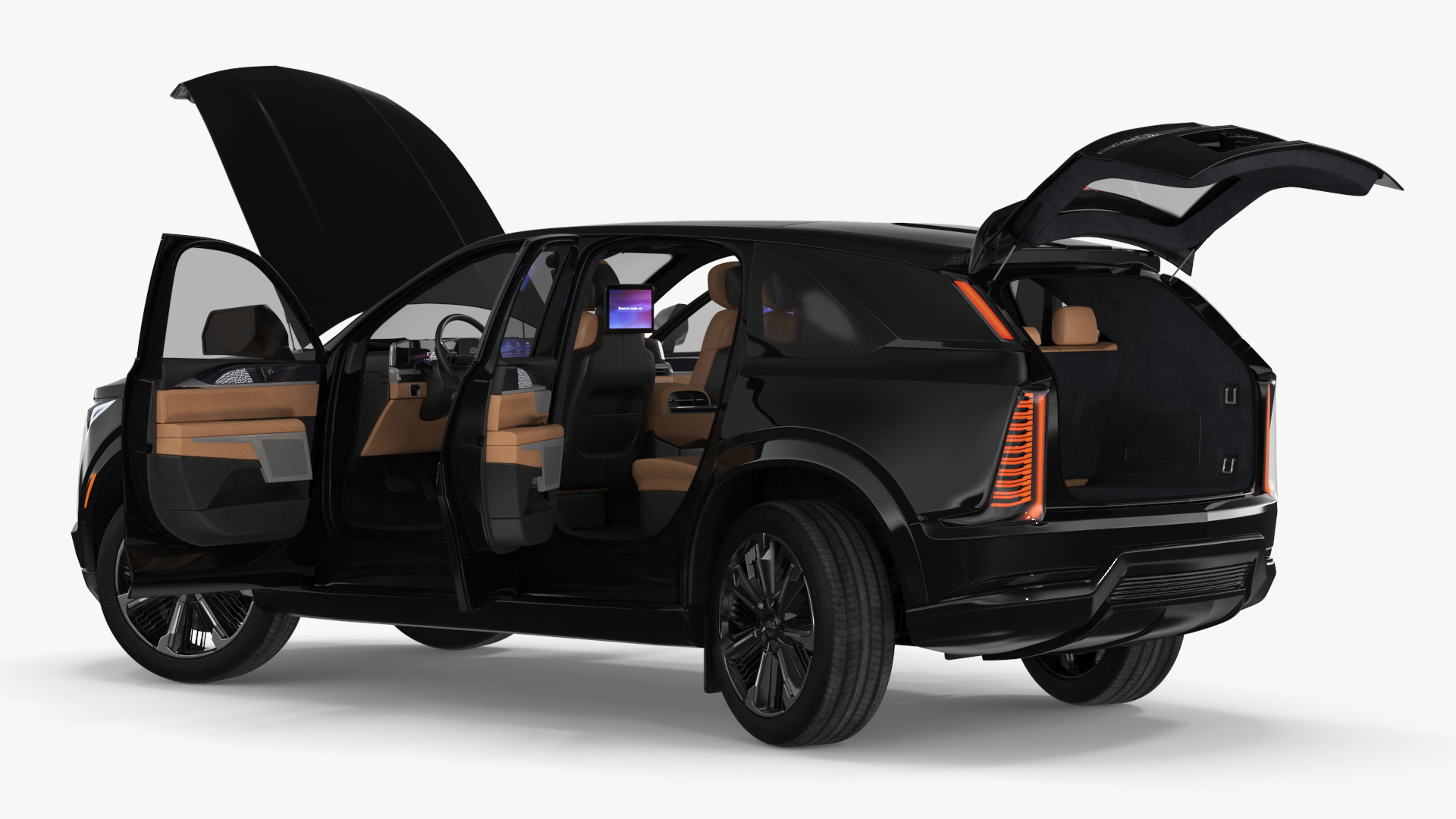 3D Cadillac Escalade IQ 2025 EV Black Raven Rigged for Maya