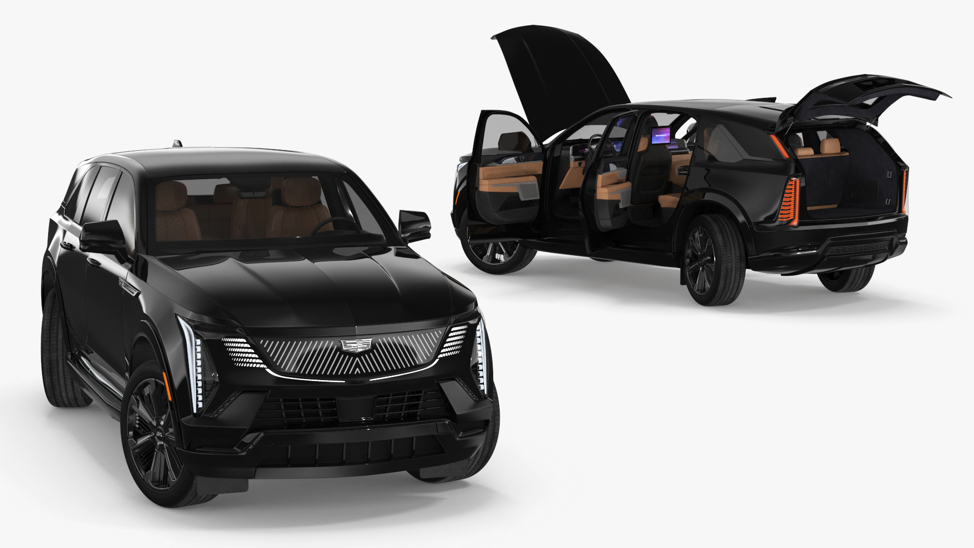 3D Cadillac Escalade IQ 2025 EV Black Raven Rigged for Maya