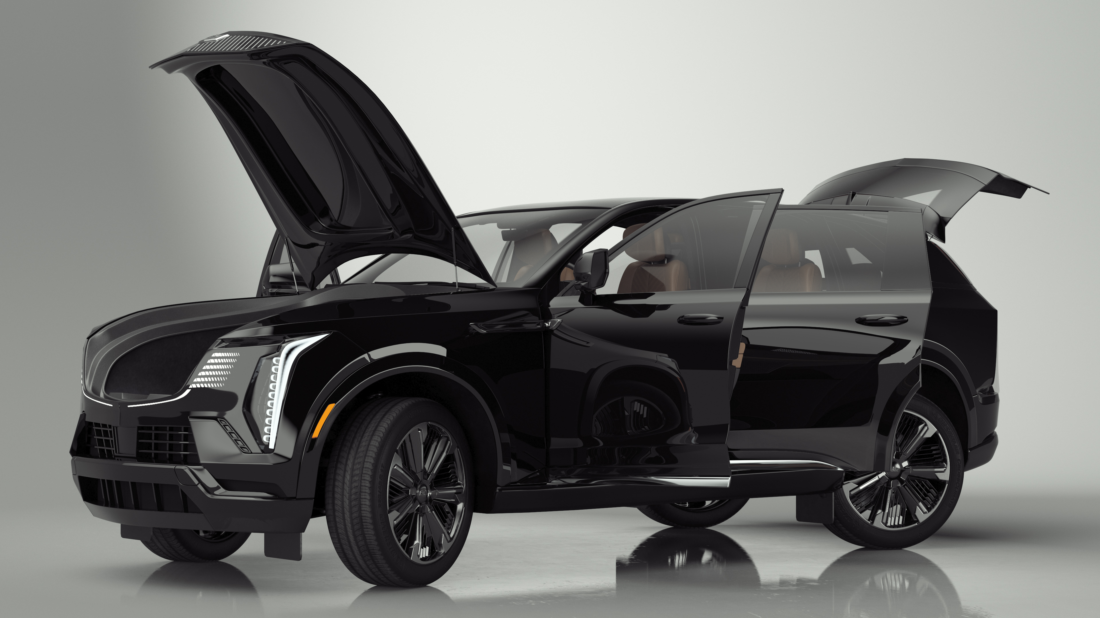 3D Cadillac Escalade IQ 2025 EV Black Raven Rigged for Maya