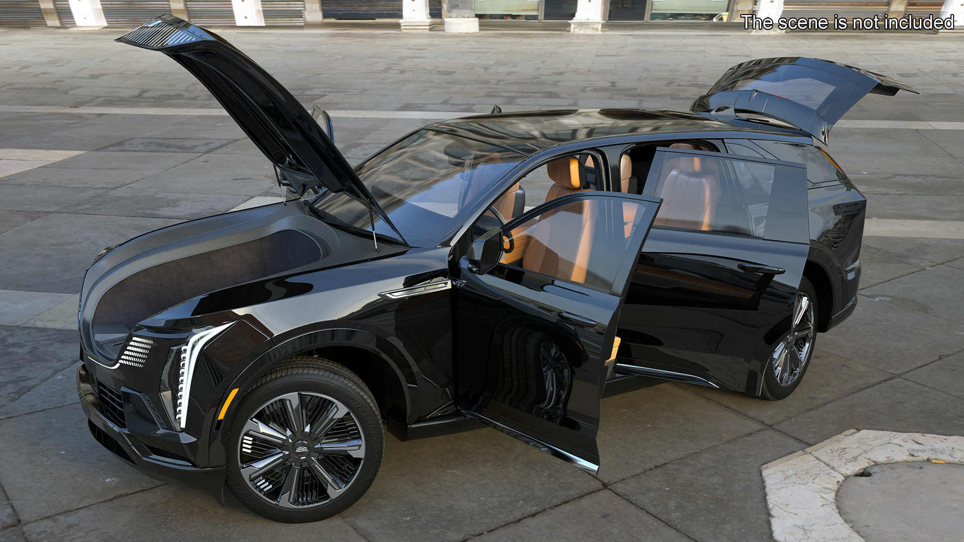 3D Cadillac Escalade IQ 2025 EV Black Raven Rigged for Maya