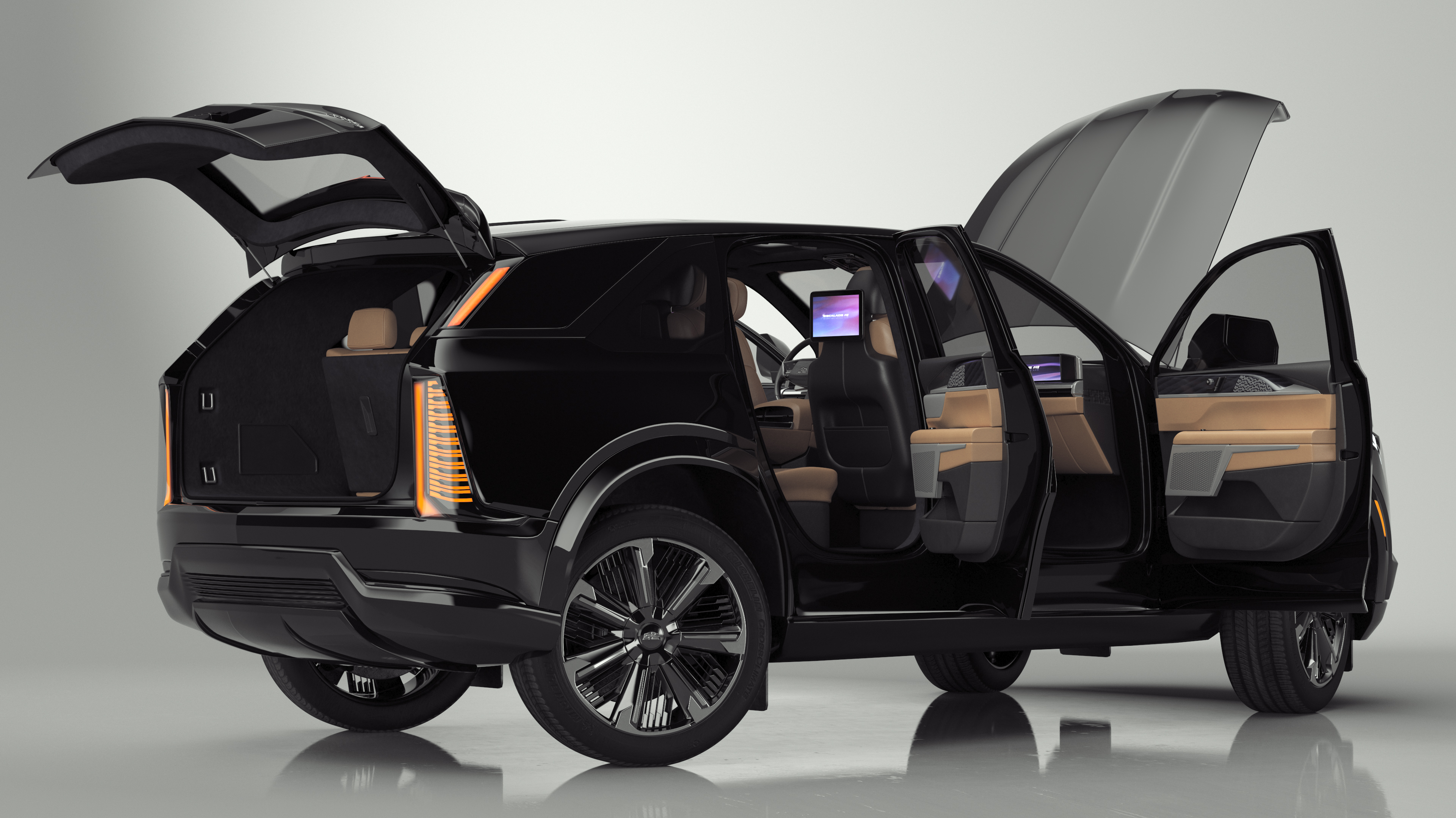 3D Cadillac Escalade IQ 2025 EV Black Raven Rigged for Maya