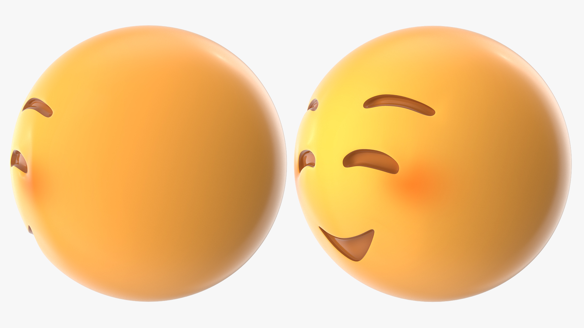 Shy Emoji 3D model