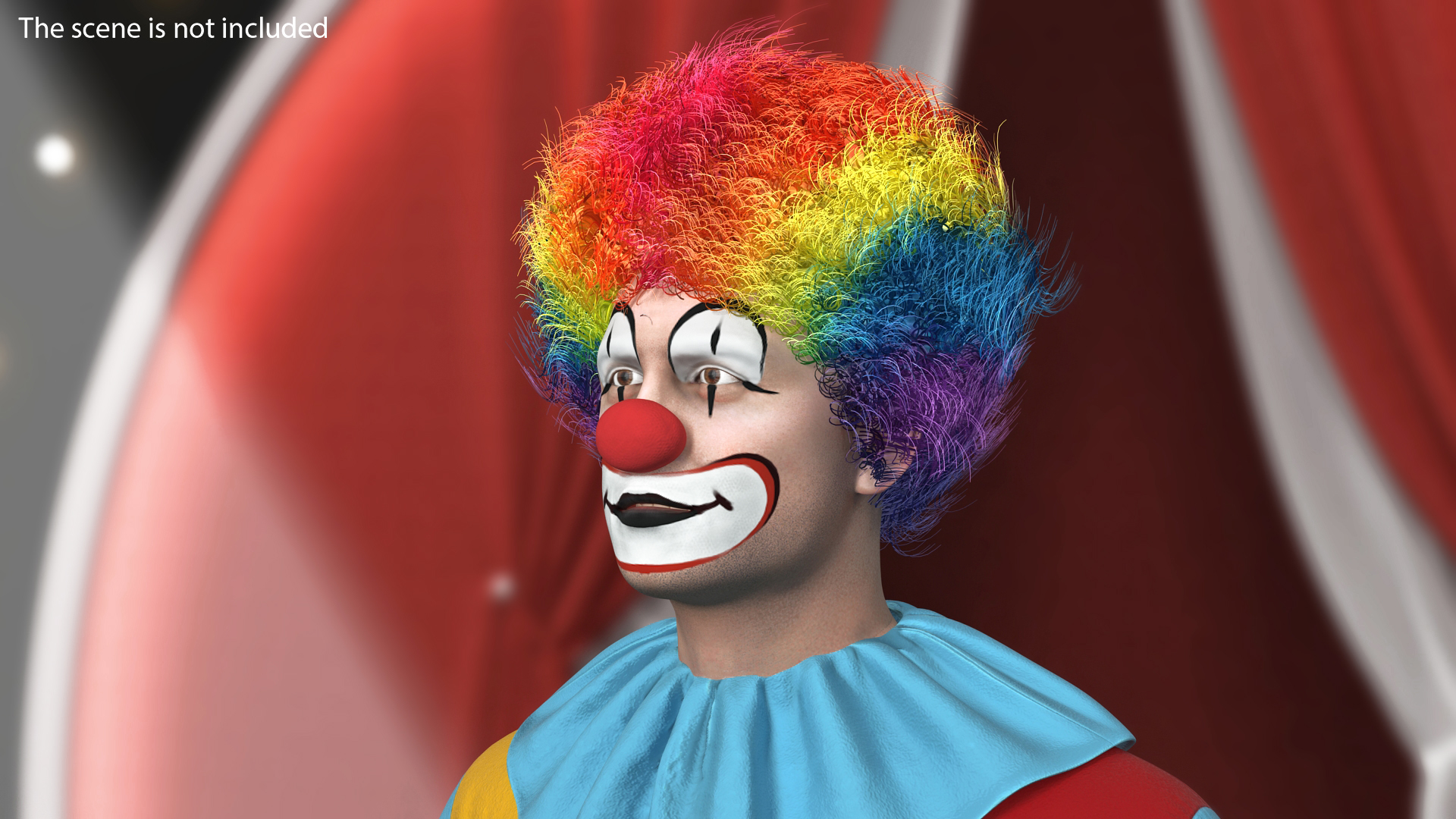 3D Clown Wig Fur model