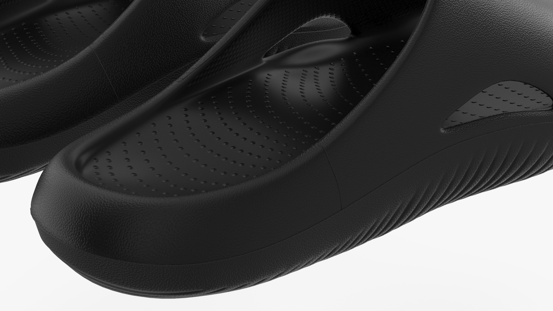 3D Casual Flip Flops Black model