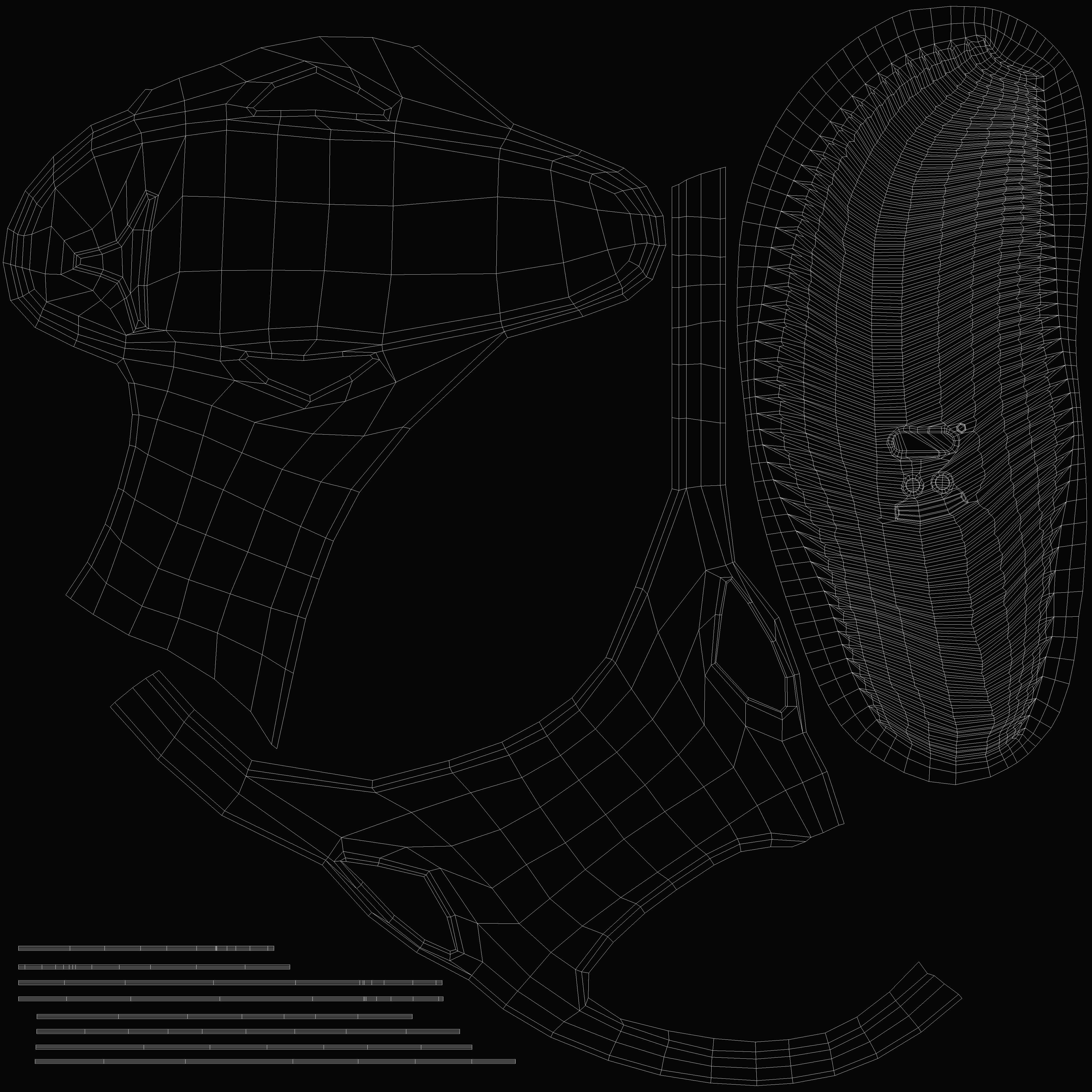 3D Casual Flip Flops Black model