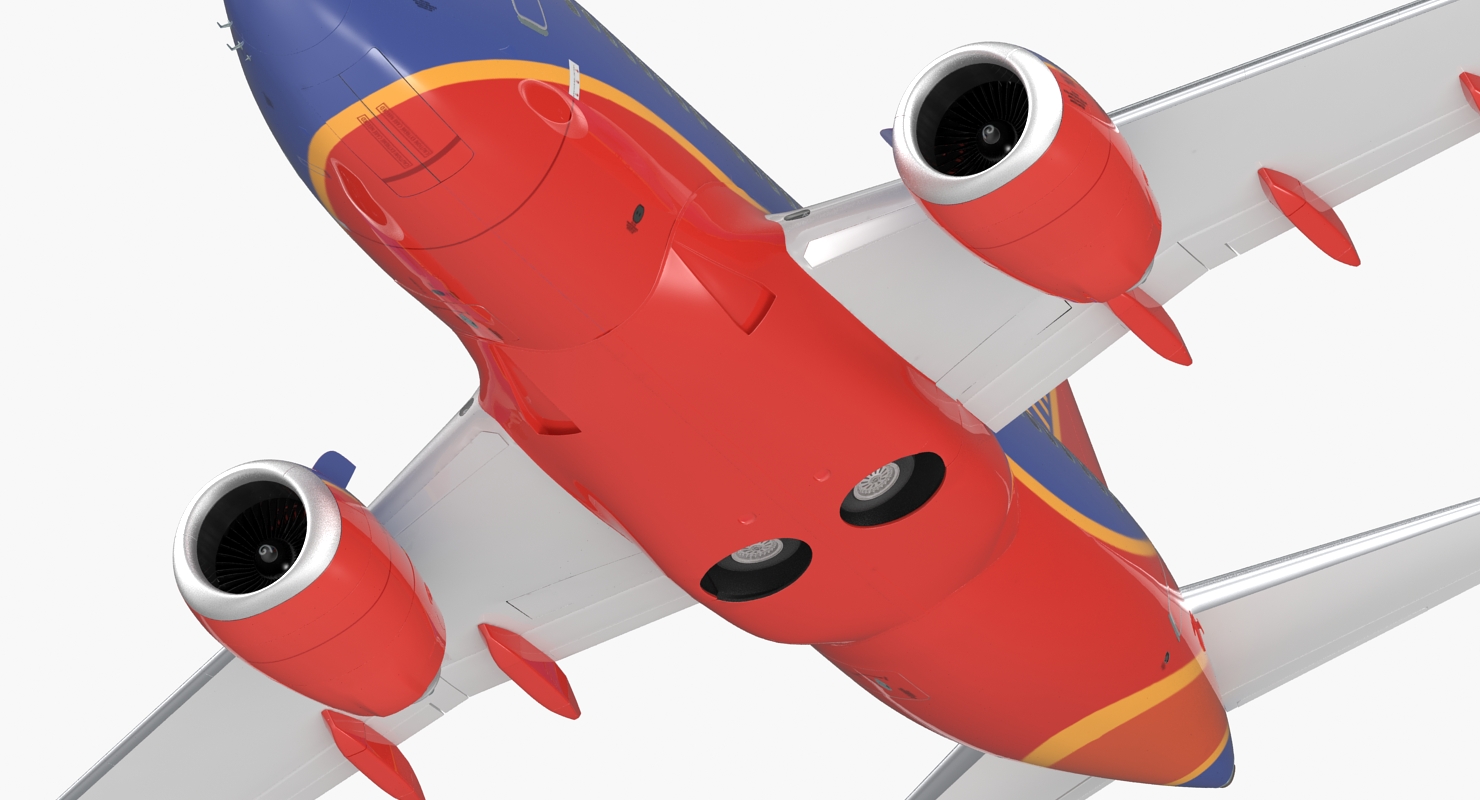 Boeing 737 600 with Interior Southwest Airlines Rigged 3D model