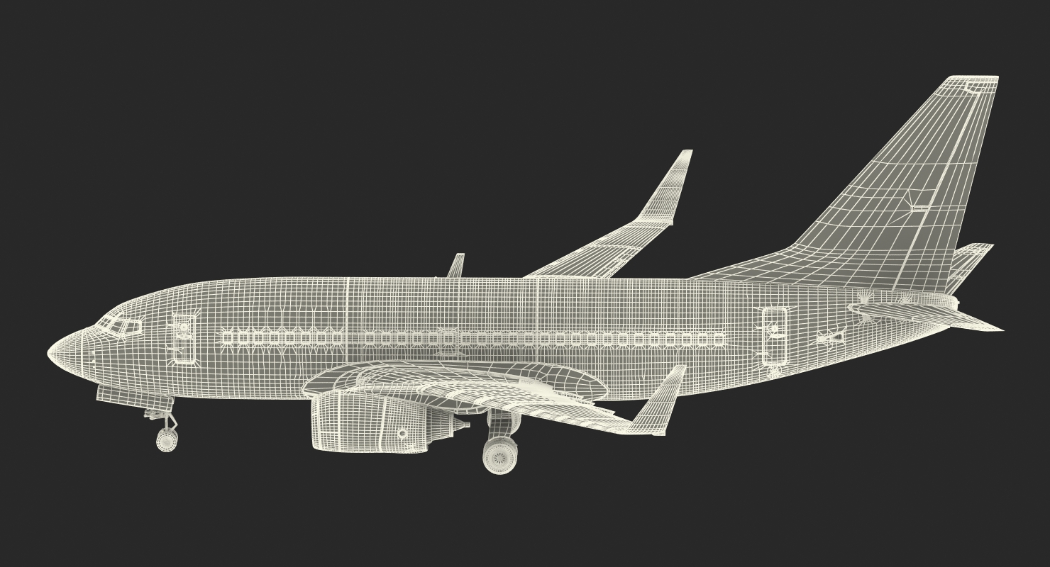 Boeing 737 600 with Interior Southwest Airlines Rigged 3D model
