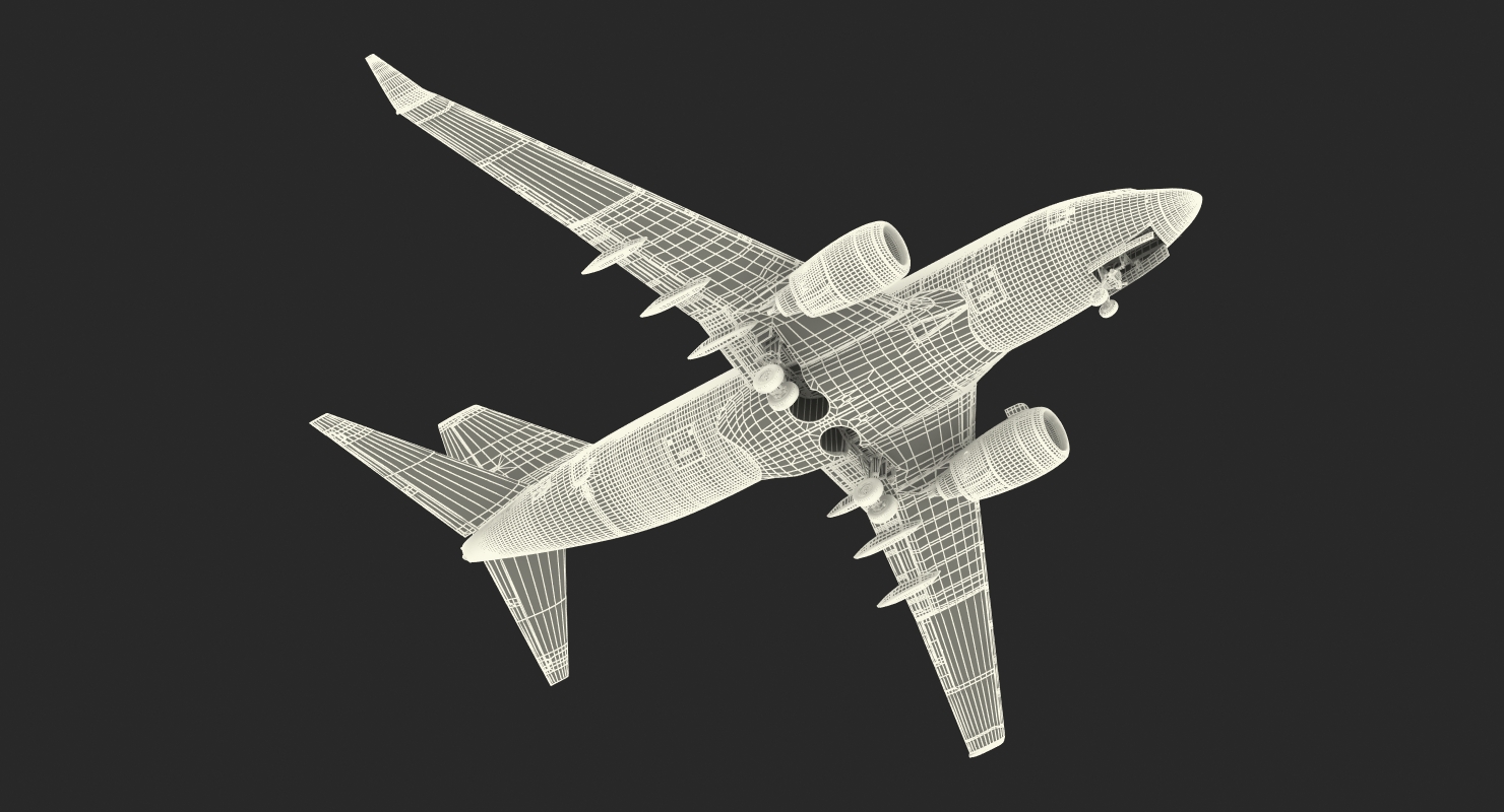 Boeing 737 600 with Interior Southwest Airlines Rigged 3D model
