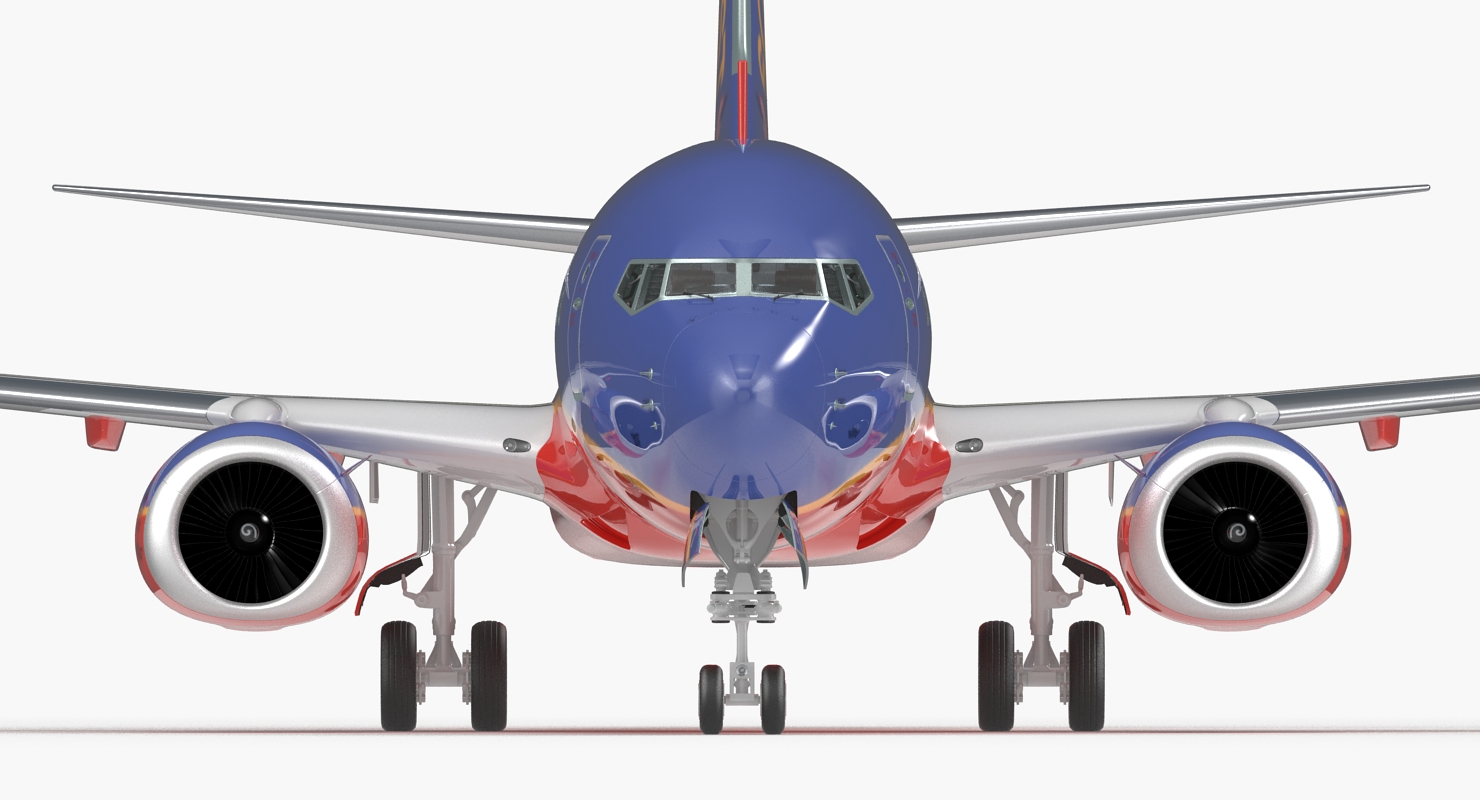 Boeing 737 600 with Interior Southwest Airlines Rigged 3D model