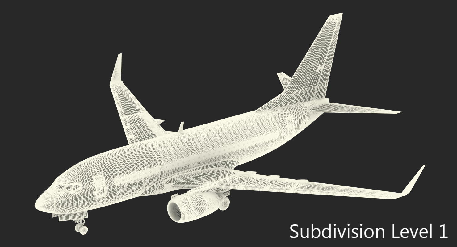 Boeing 737 600 with Interior Southwest Airlines Rigged 3D model