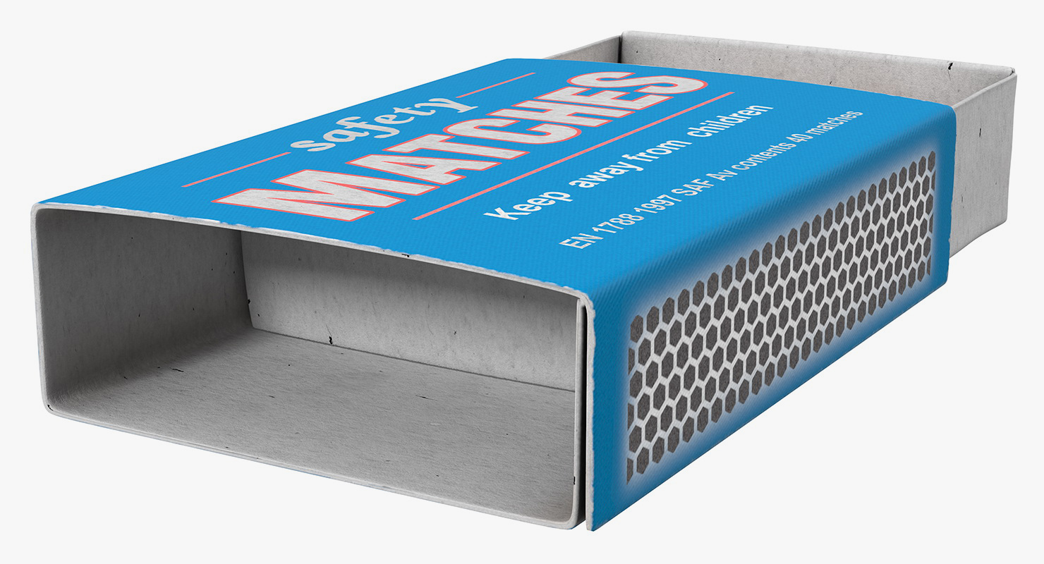 3D Safety Matches Set model