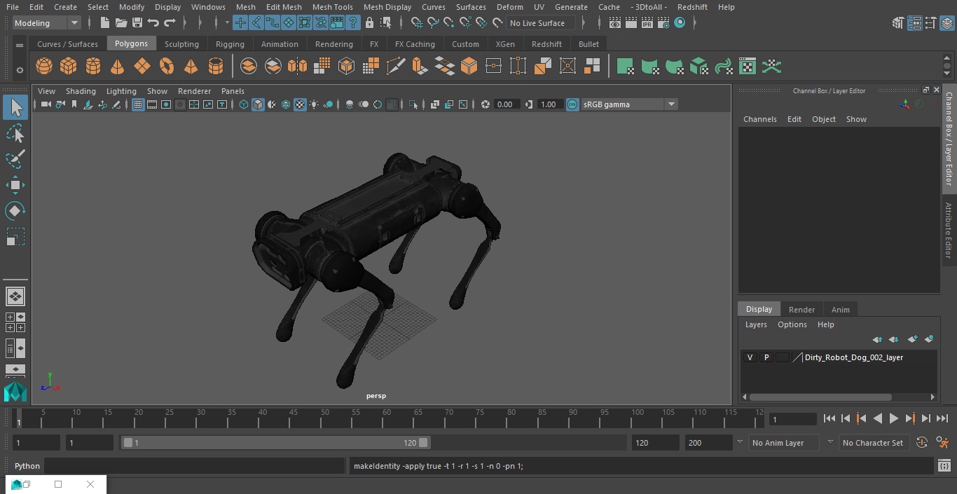 3D model Dirty Robot Dog