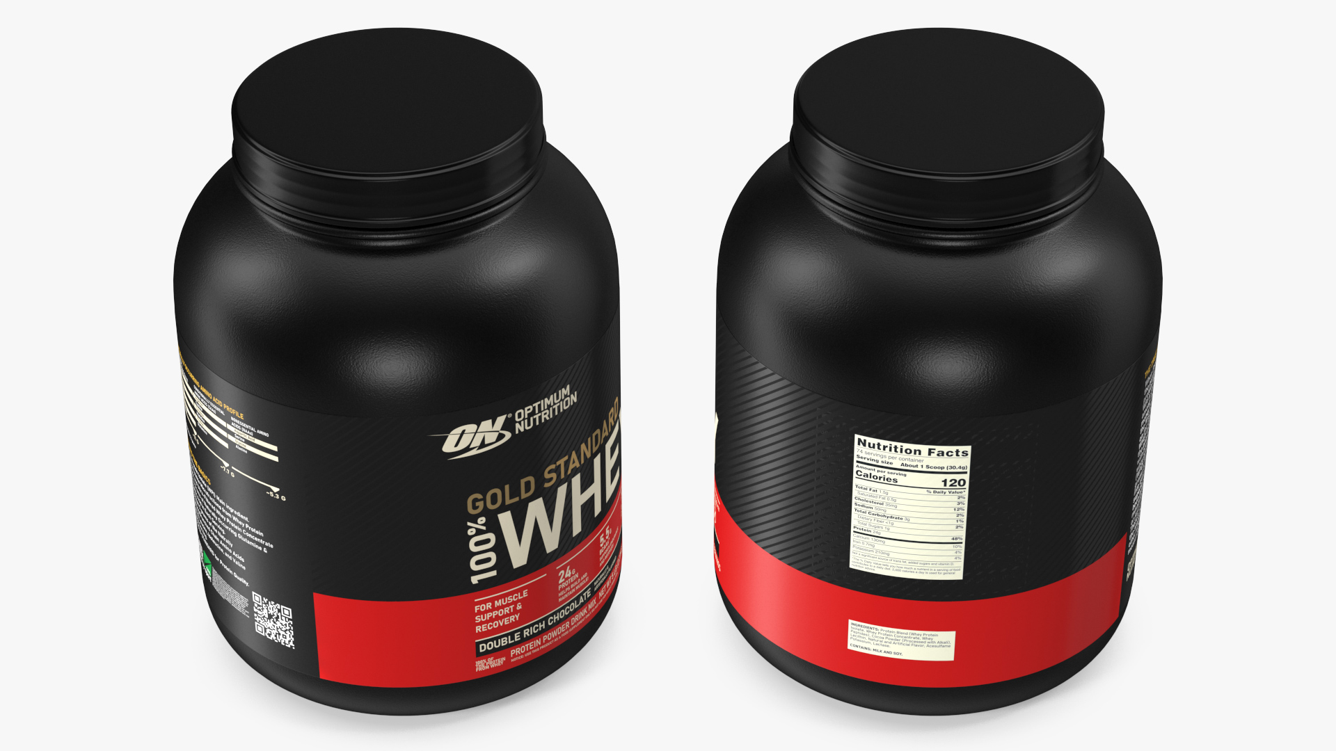 3D Optimum Nutrition Gold Standard Whey Protein 5lb model