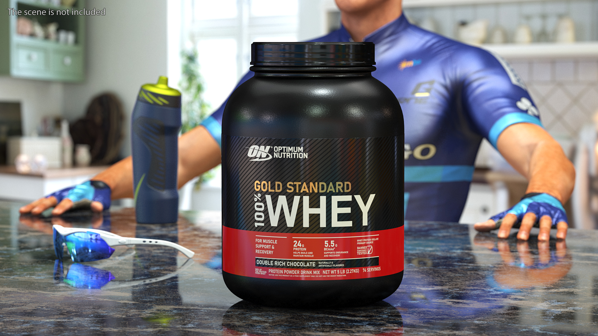 3D Optimum Nutrition Gold Standard Whey Protein 5lb model