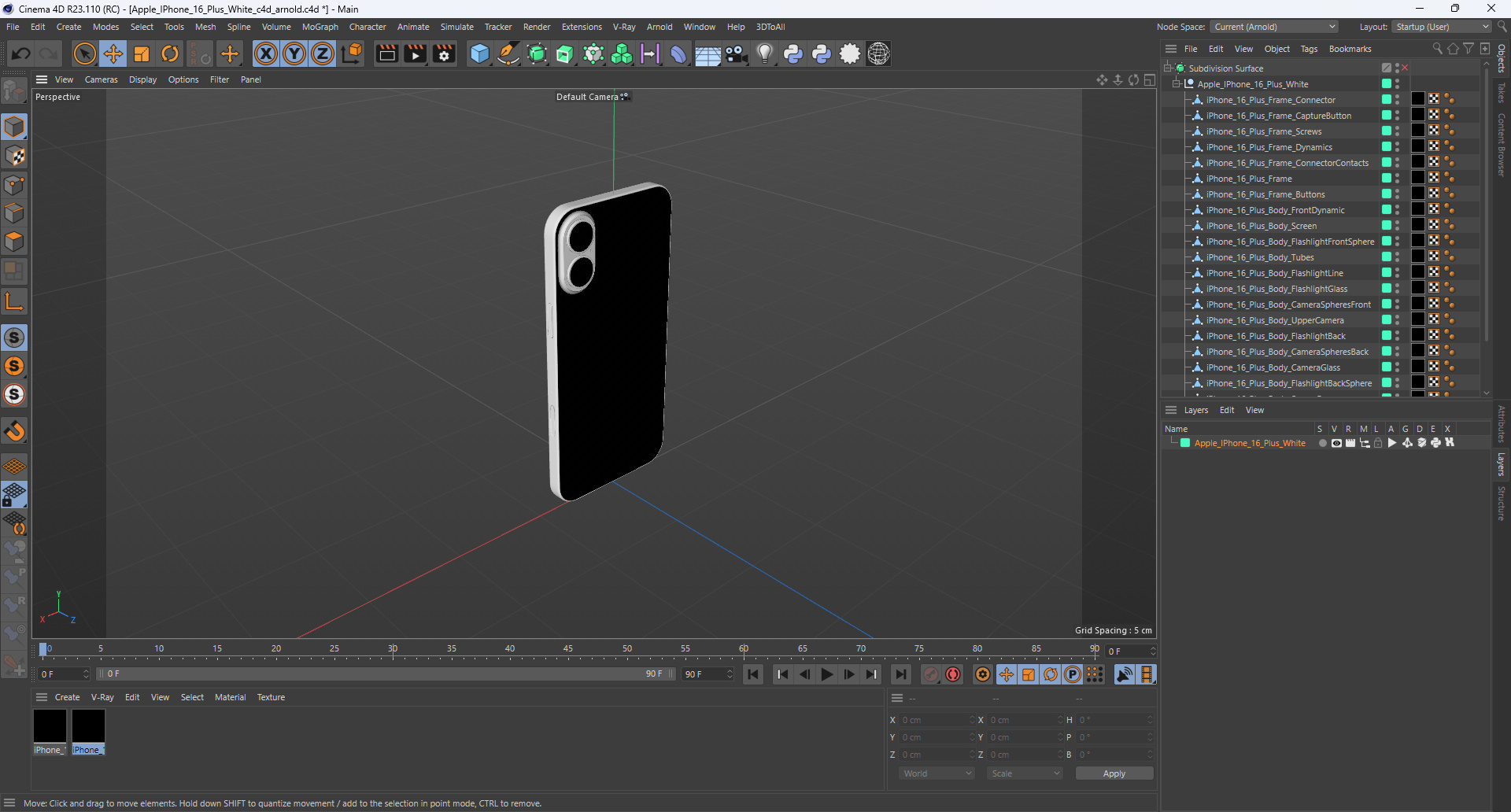3D Apple IPhone 16 Plus White