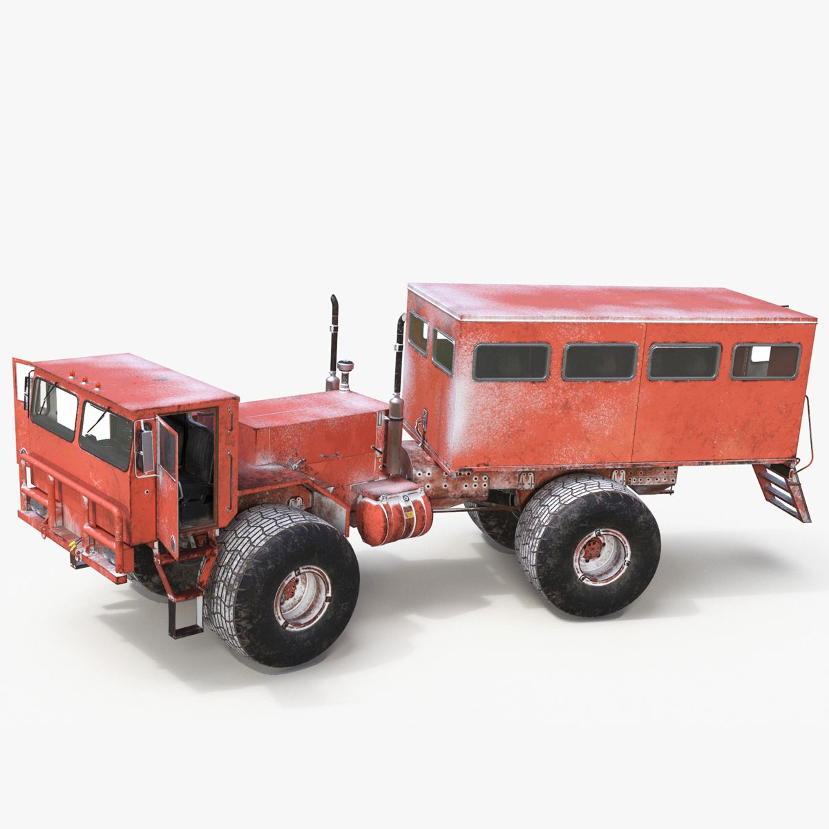 Antarctica Snow Vehicle Rigged for Cinema 4D 3D model