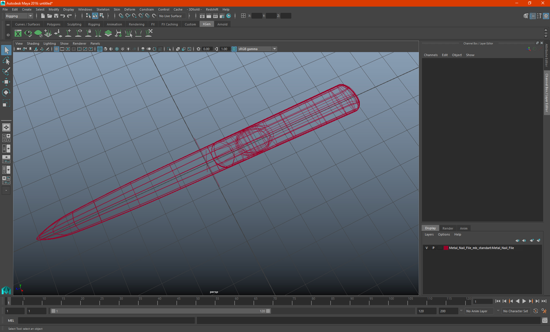 3D model Metal Nail File