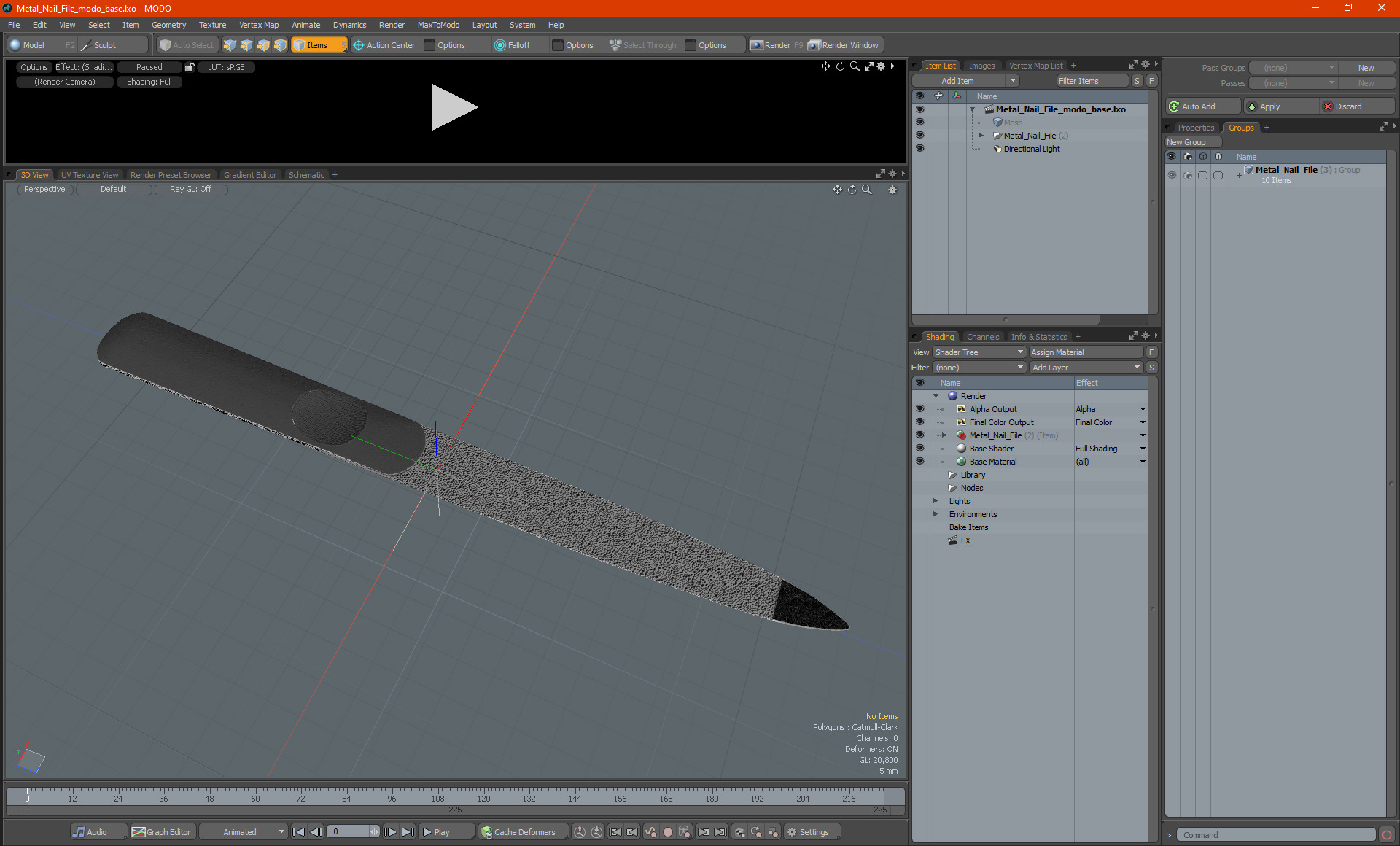 3D model Metal Nail File
