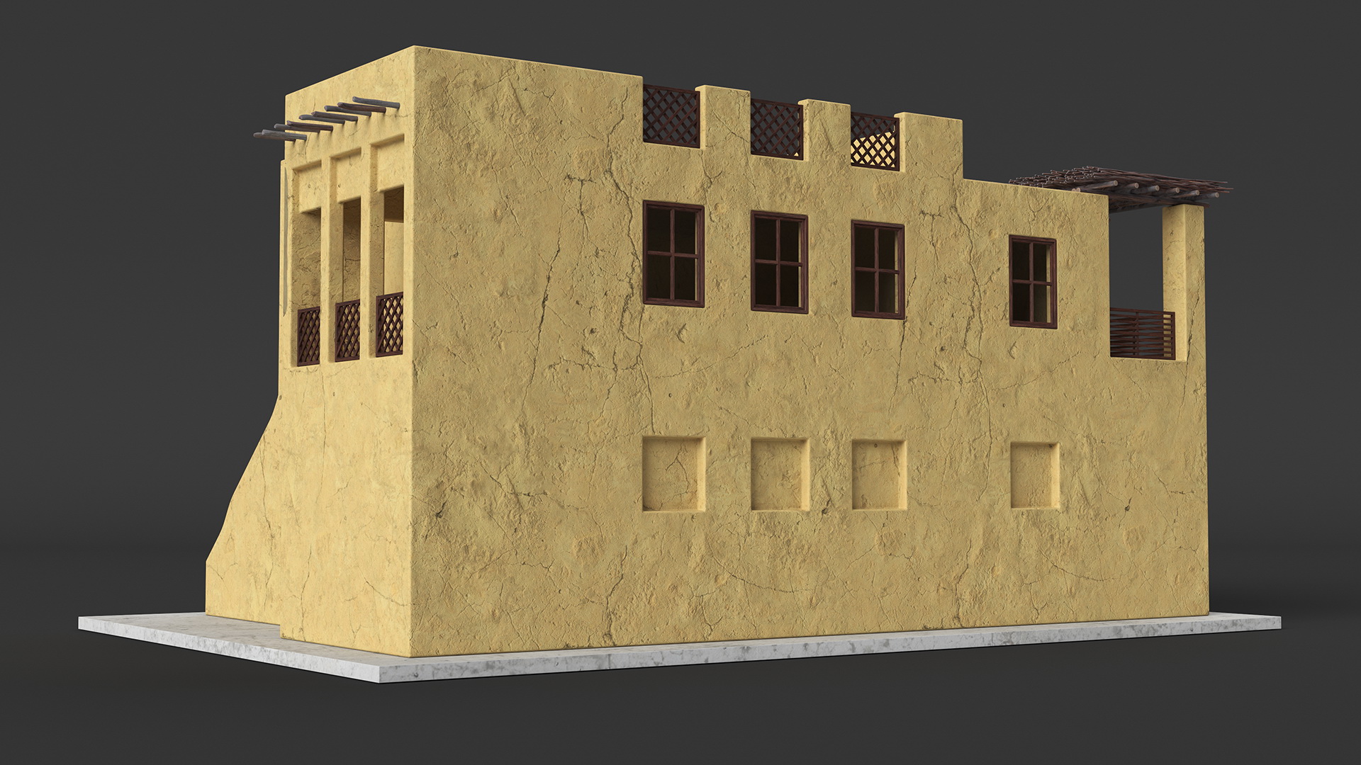 Large Arab House with Terrace 3D model