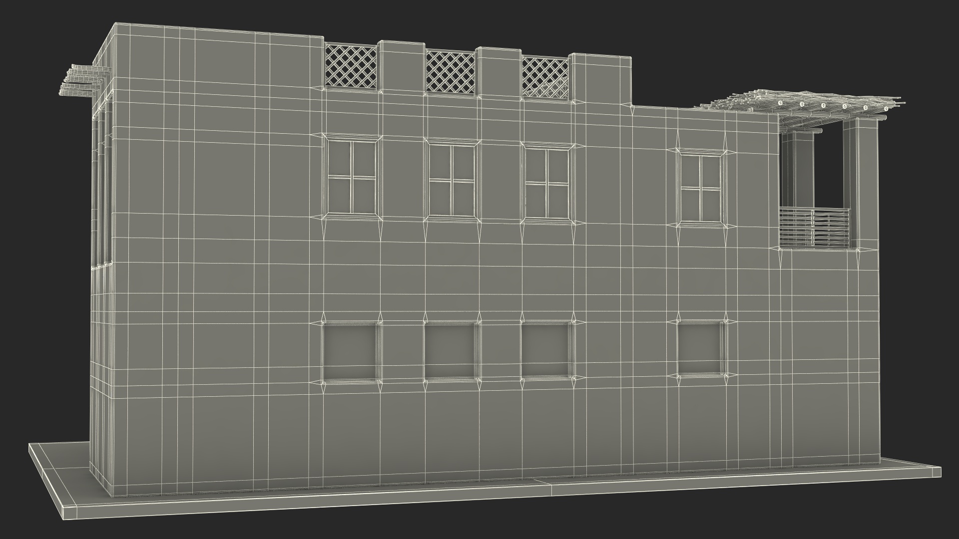 Large Arab House with Terrace 3D model