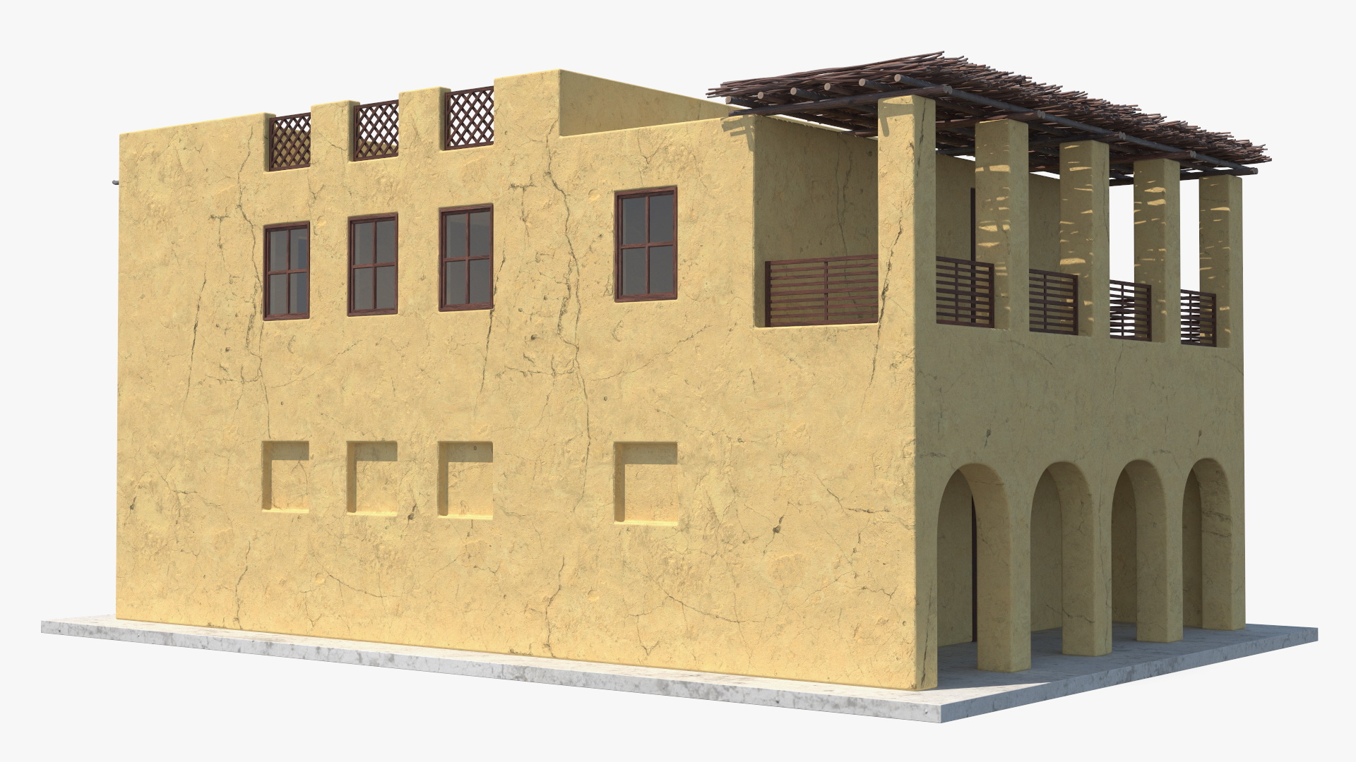 Large Arab House with Terrace 3D model