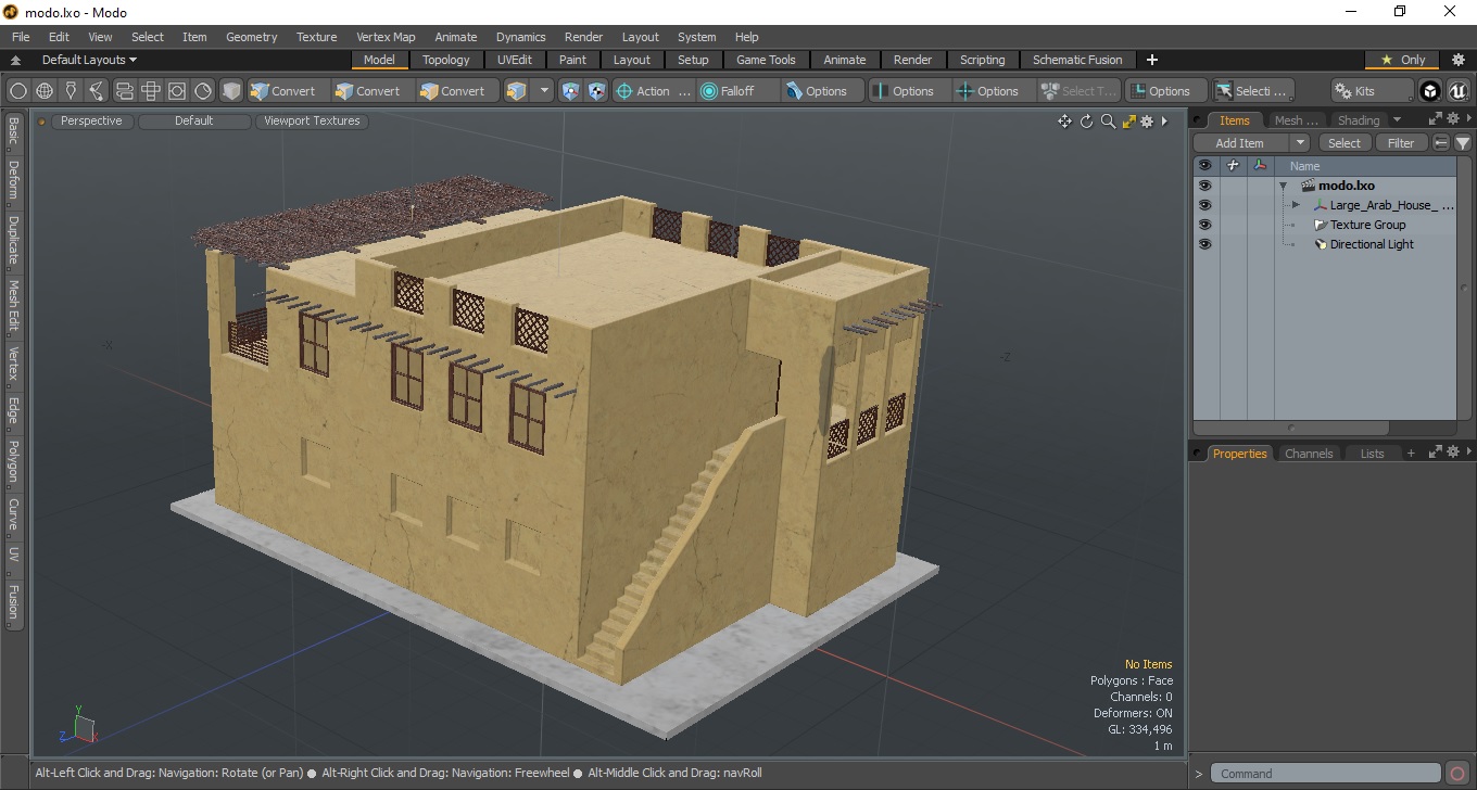 Large Arab House with Terrace 3D model