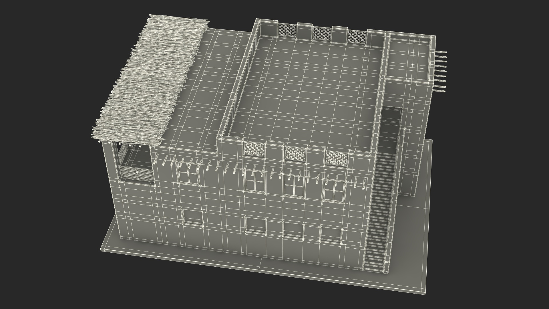 Large Arab House with Terrace 3D model