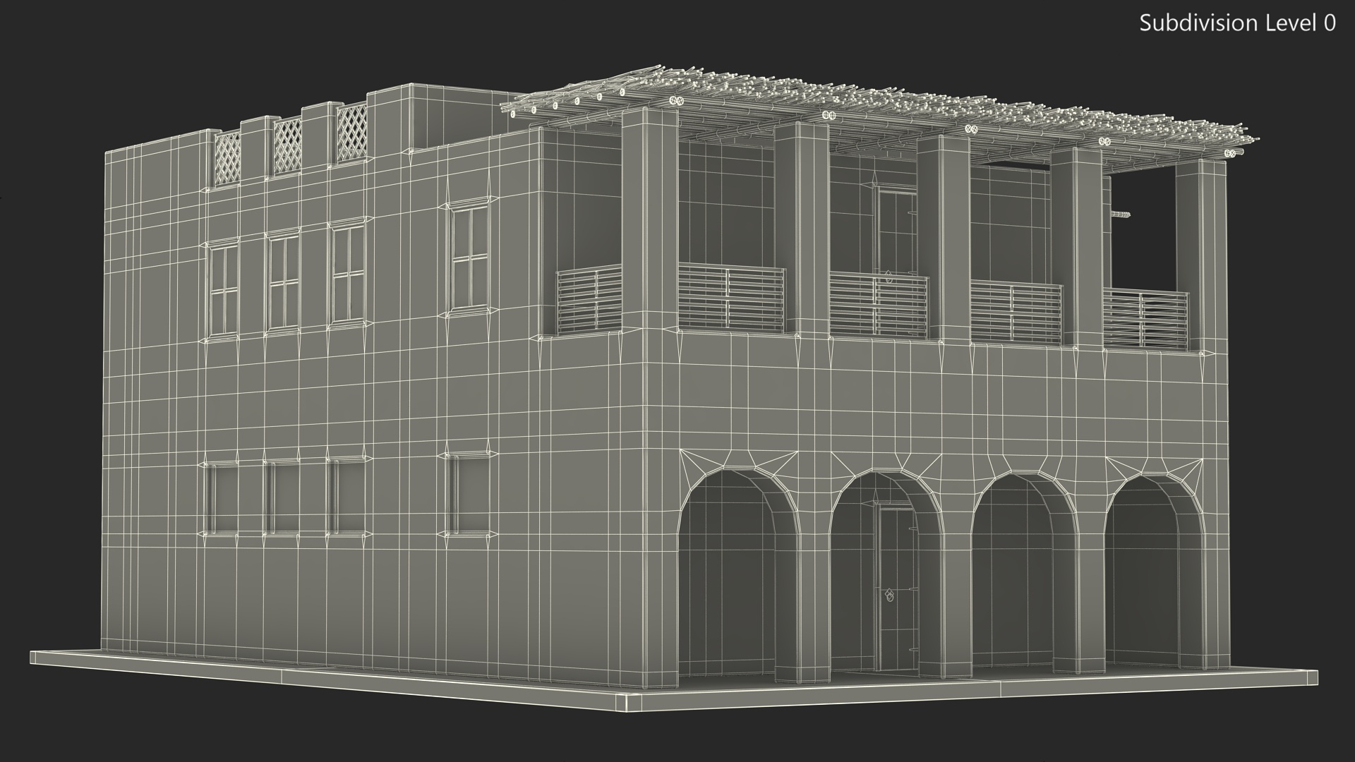 Large Arab House with Terrace 3D model