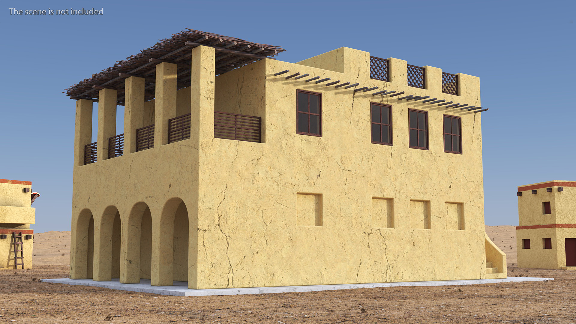 Large Arab House with Terrace 3D model