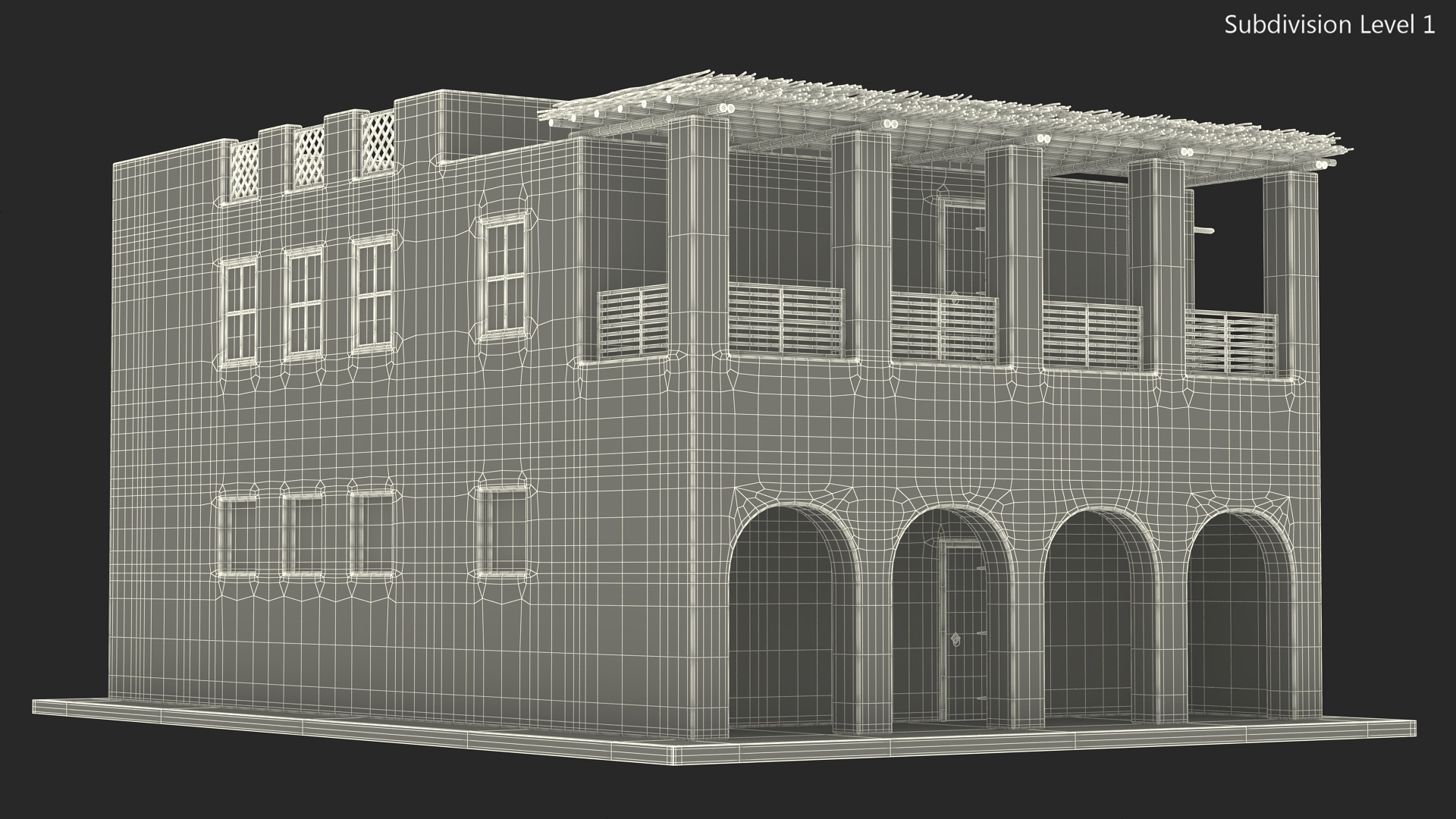 Large Arab House with Terrace 3D model