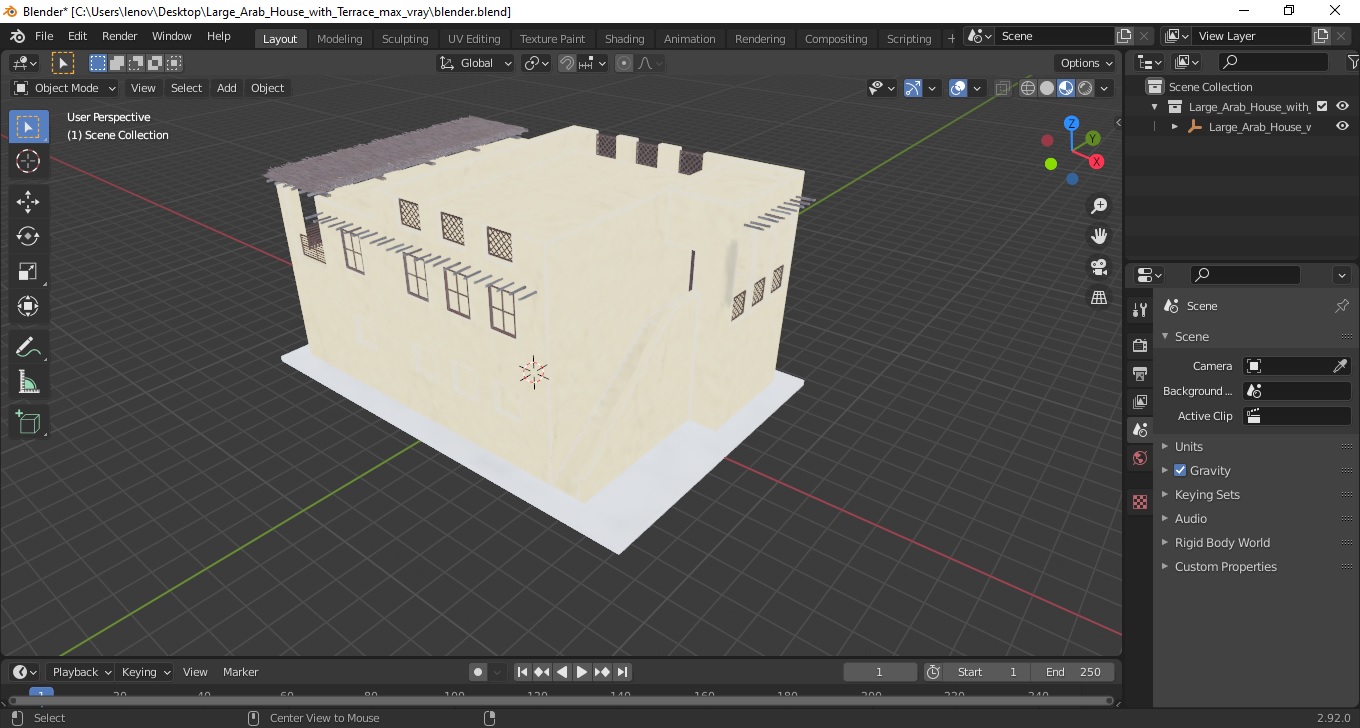 Large Arab House with Terrace 3D model