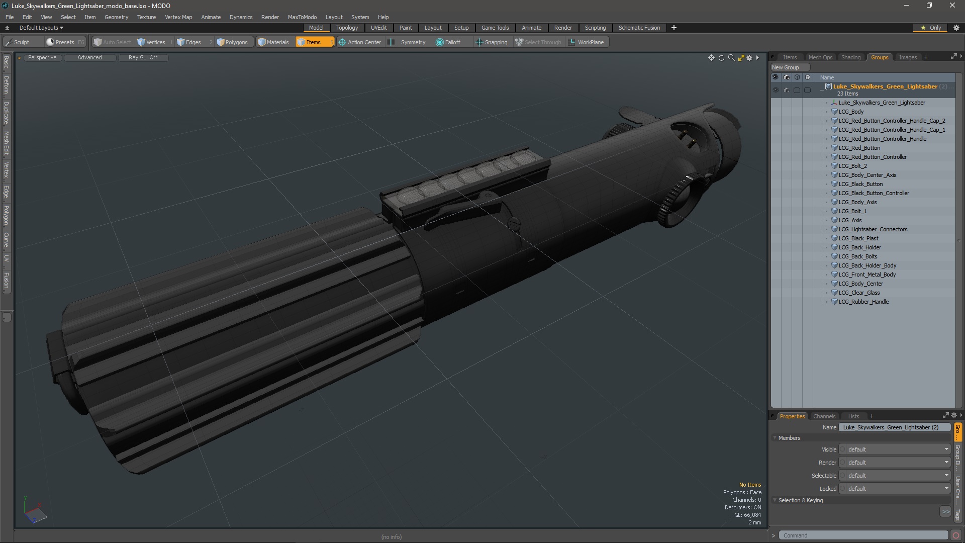 Luke Skywalkers Green Lightsaber 3D